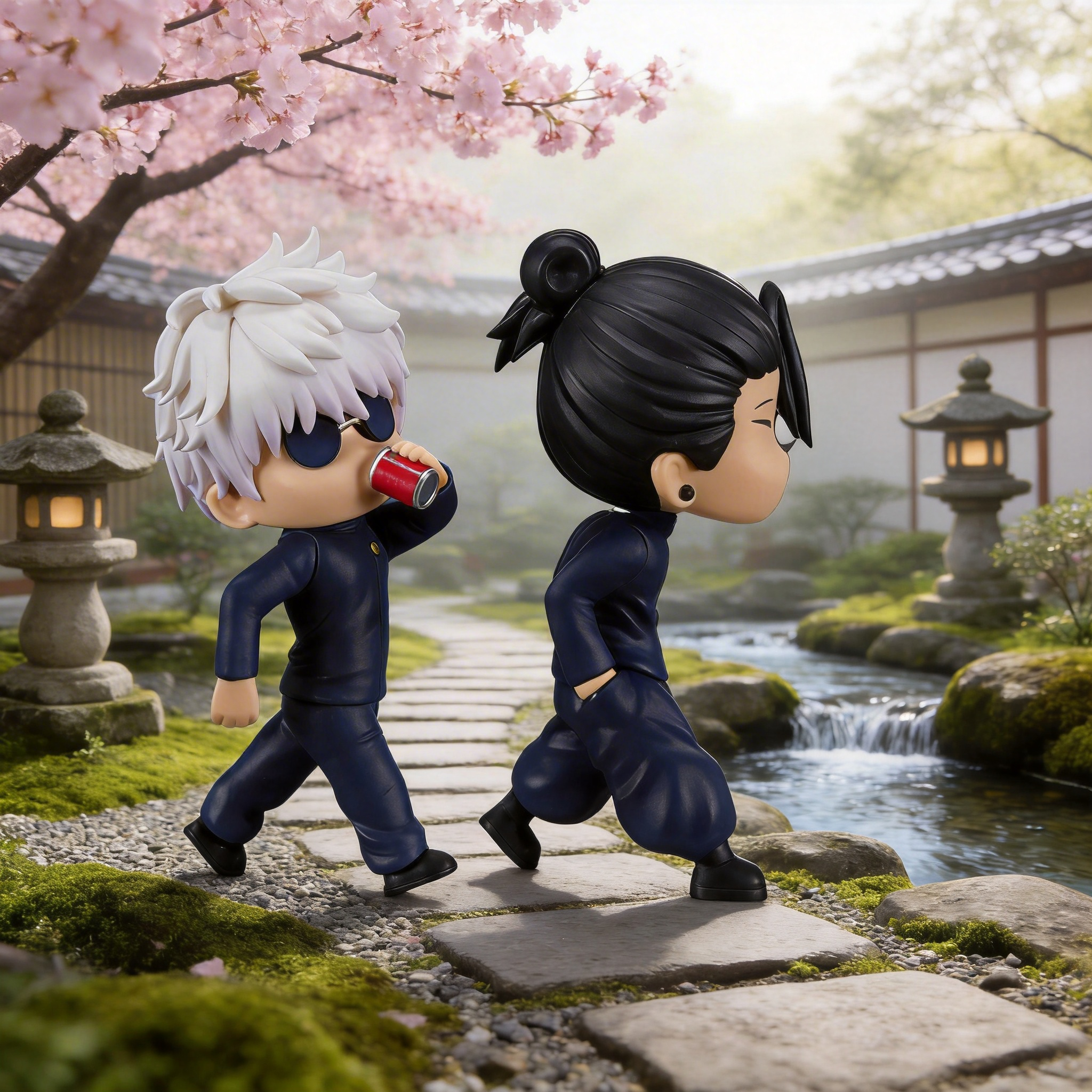 Chibi Jujutsu Kaisen Figures - Gojo Satoru & Geto Suguru Gashapon Model Set - Car & Desktop Decor Wholesale - Cosplee