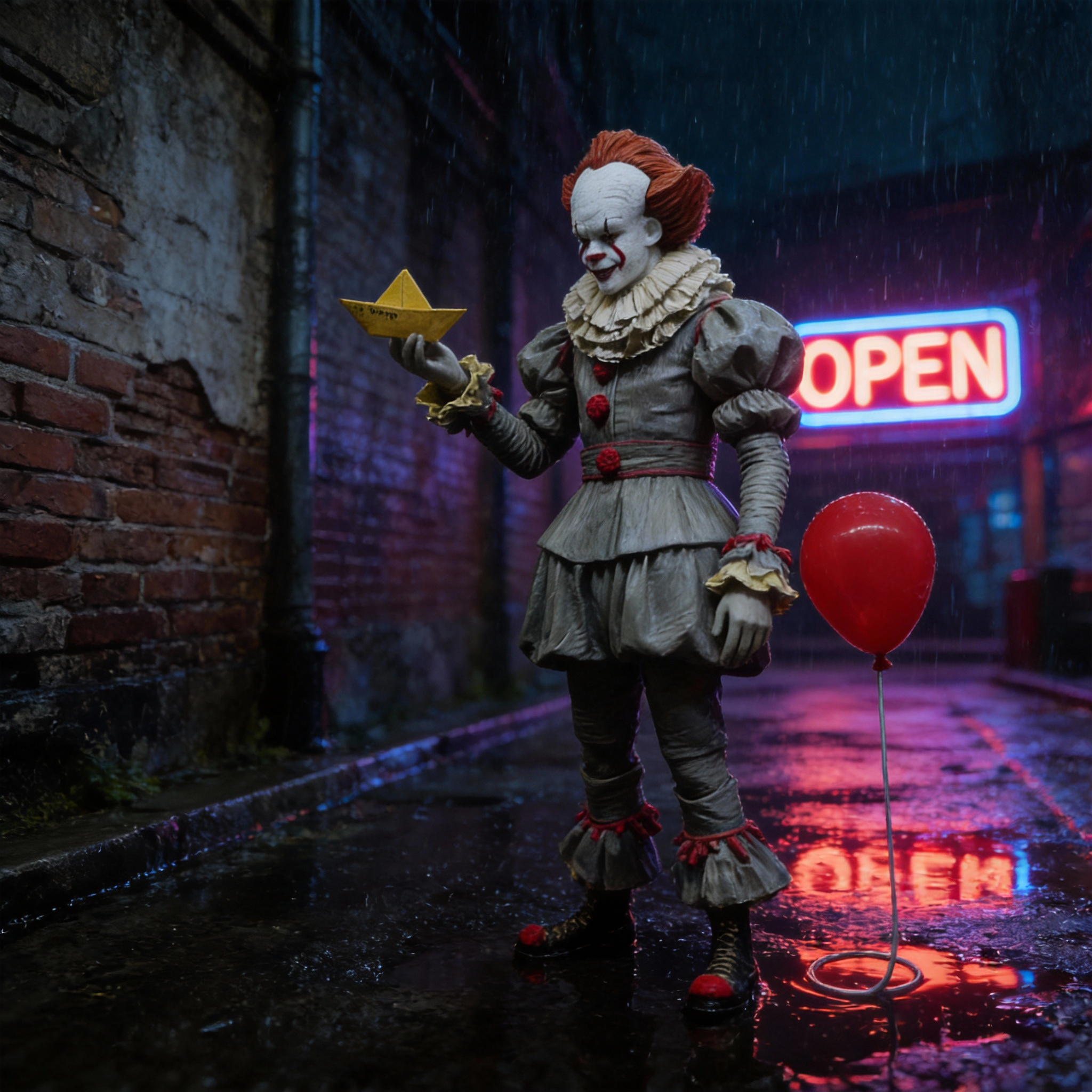 Pennywise Dancing Clown Collectible Statue - IT Movie Figure Model - Cosplee