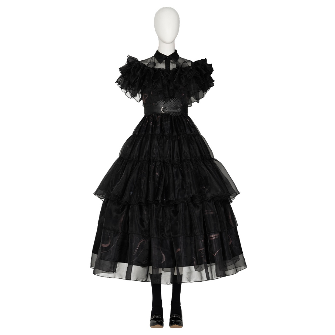 Movie The Wednesday Addams Black Lace Formal Dress - Cosplee