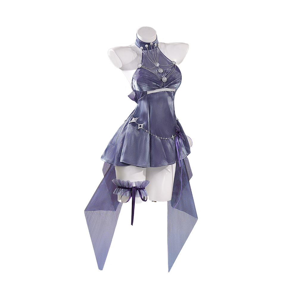 Rei Ayanami Special Edition White Gala Dress Cosplay Costume - Goddess of Victory: Nikke x Neon Genesis Evangelion Collaboration - Premium Elegant Evening Gown for Women by COSPLEE - Cosplee
