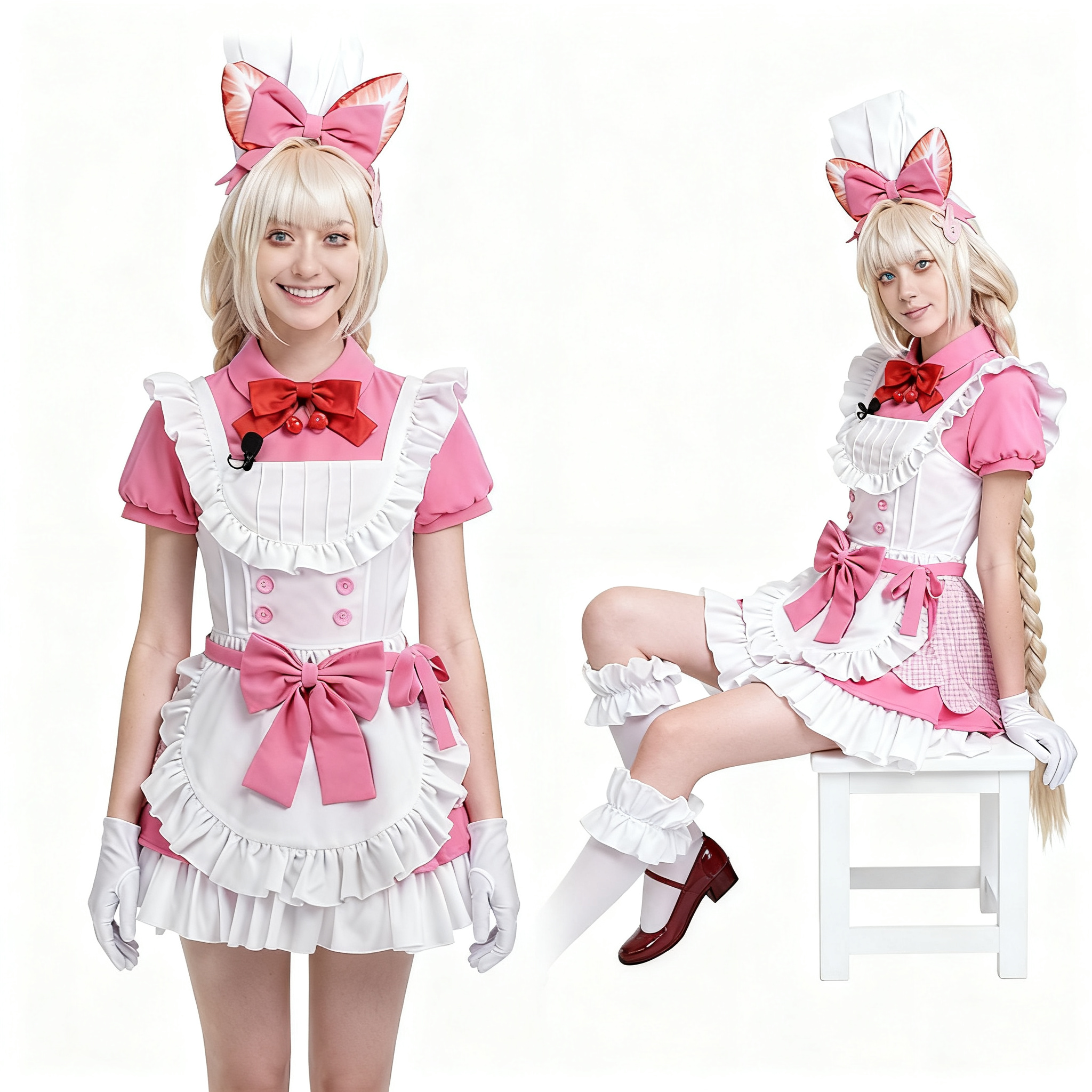 Quency Chef Skin Cosplay Costume - Goddess of Victory: Nikke Cooking Master Outfit - High-Quality Prisoner Squad Quency Apron Uniform for Women by COSPLEE - Cosplee