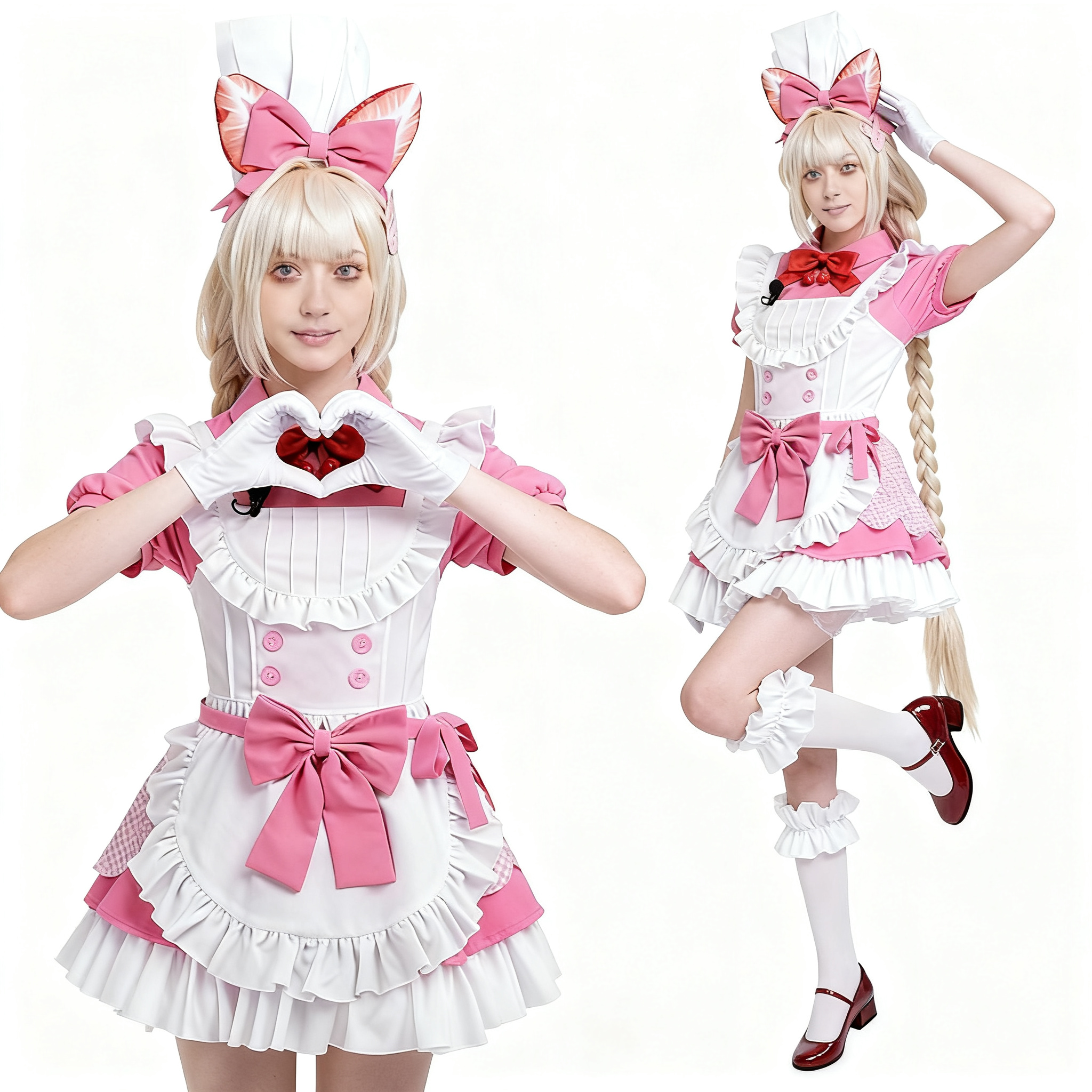 Quency Chef Skin Cosplay Costume - Goddess of Victory: Nikke Cooking Master Outfit - High-Quality Prisoner Squad Quency Apron Uniform for Women by COSPLEE - Cosplee