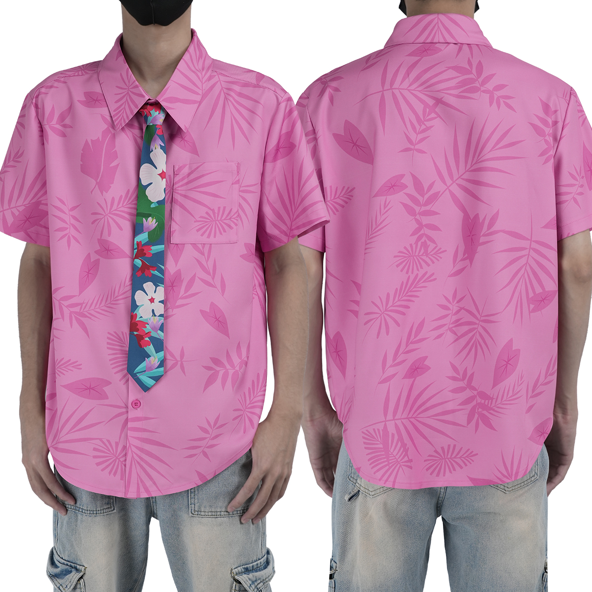 Official Nick Wilde Fox Shirt and Tie Cosplay Costume Set - Cosplee