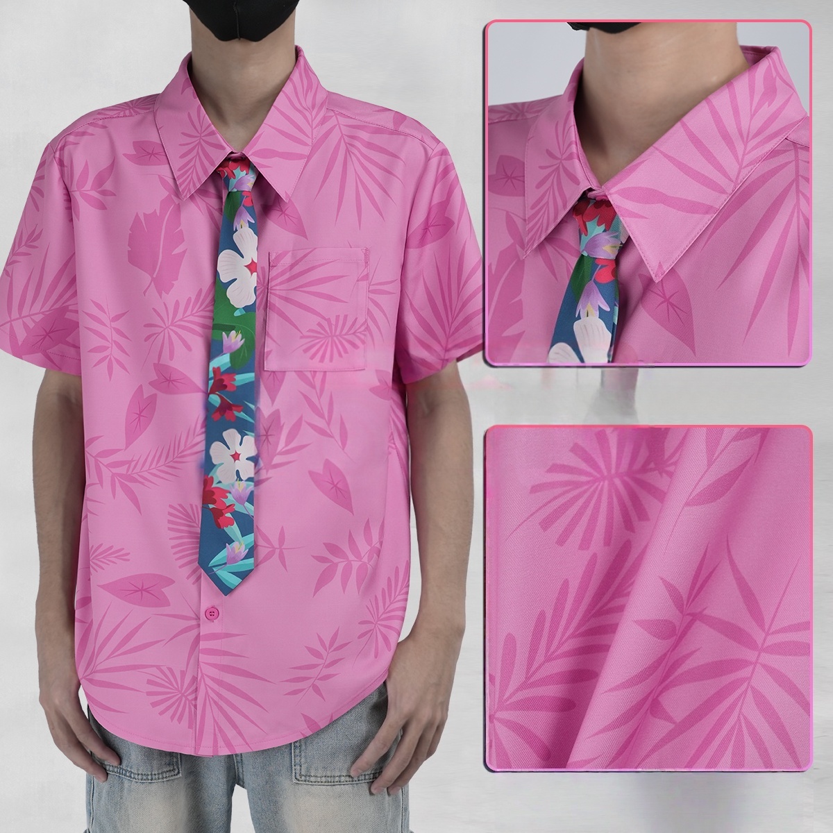 Official Nick Wilde Fox Shirt and Tie Cosplay Costume Set - Cosplee