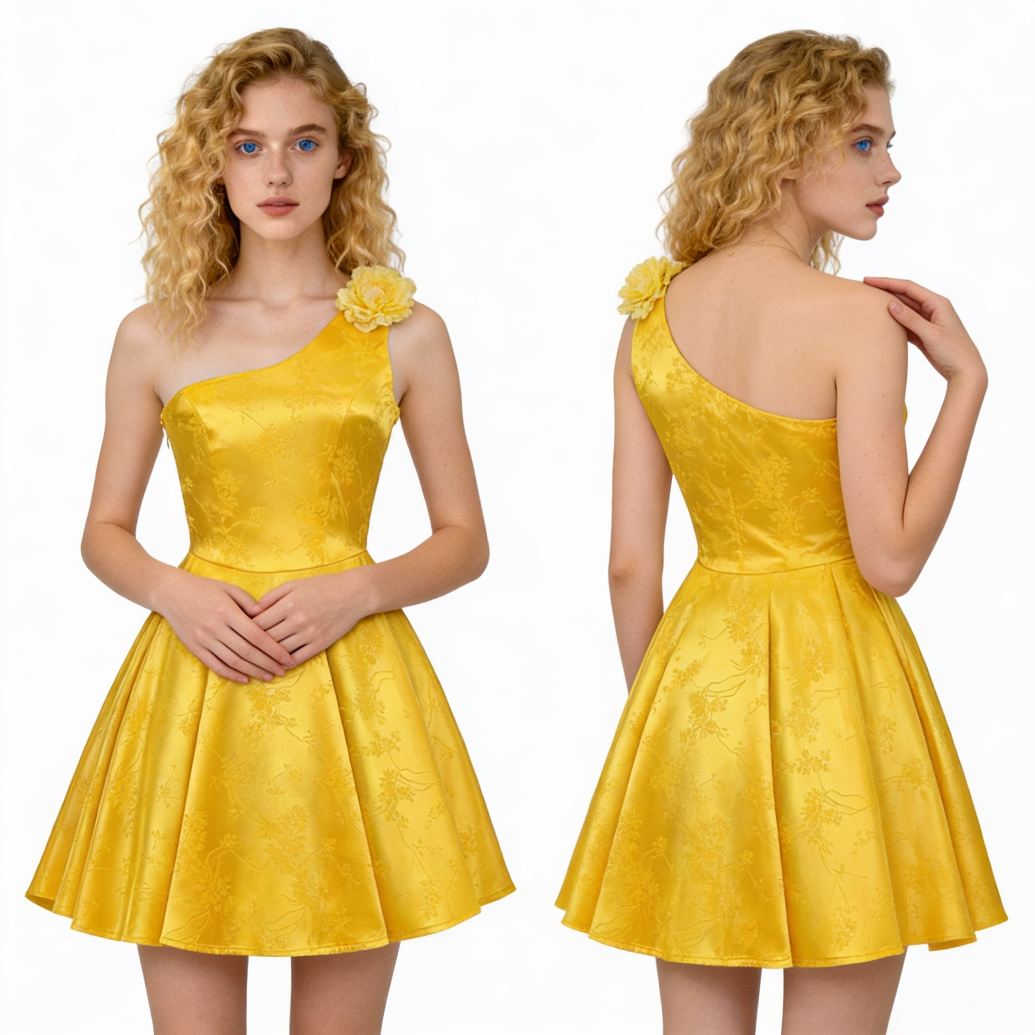 Licensed Zootopia 2 Judy Hopps Yellow Cocktail Dress and Skirt Cosplay Outfit Costume Set - Cosplee