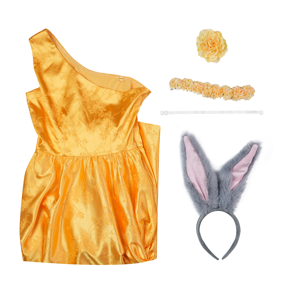 Judy Hopps Yellow Ball Gown Dress from Zootopia 2, Inspired Outfit with Optional Petticoat for Complete Look - Cosplee