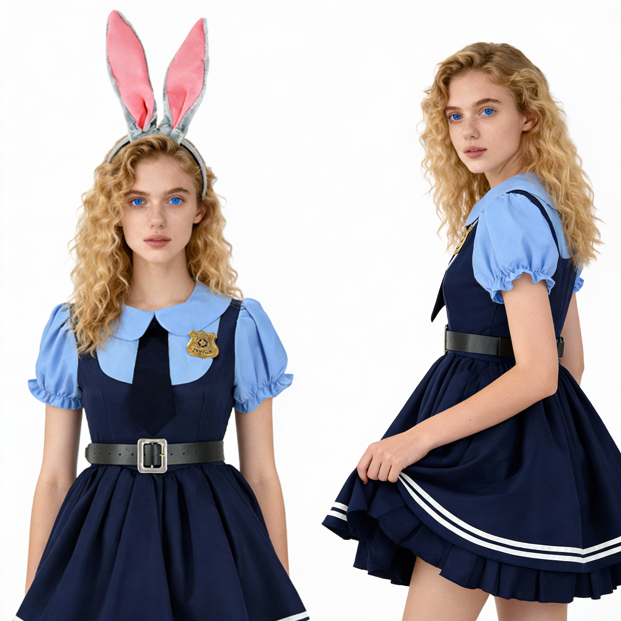 Zootopia 2 Judy Hopps Police Officer Cosplay Costume Dress - Cosplee
