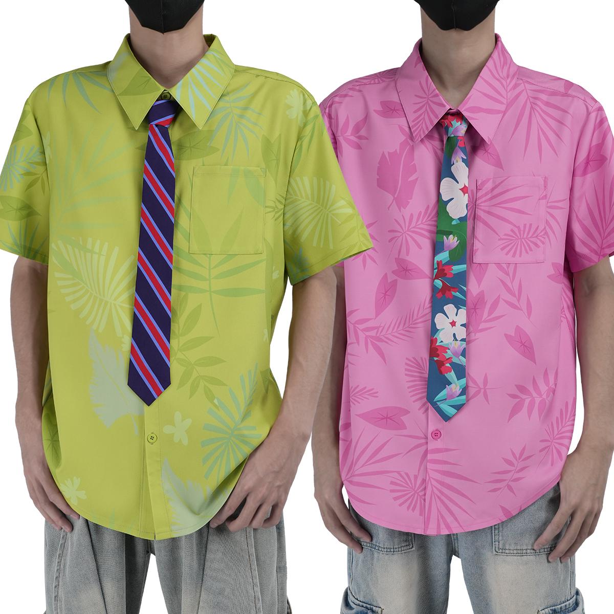 Official Nick Wilde Fox Shirt and Tie Cosplay Costume Set - Cosplee