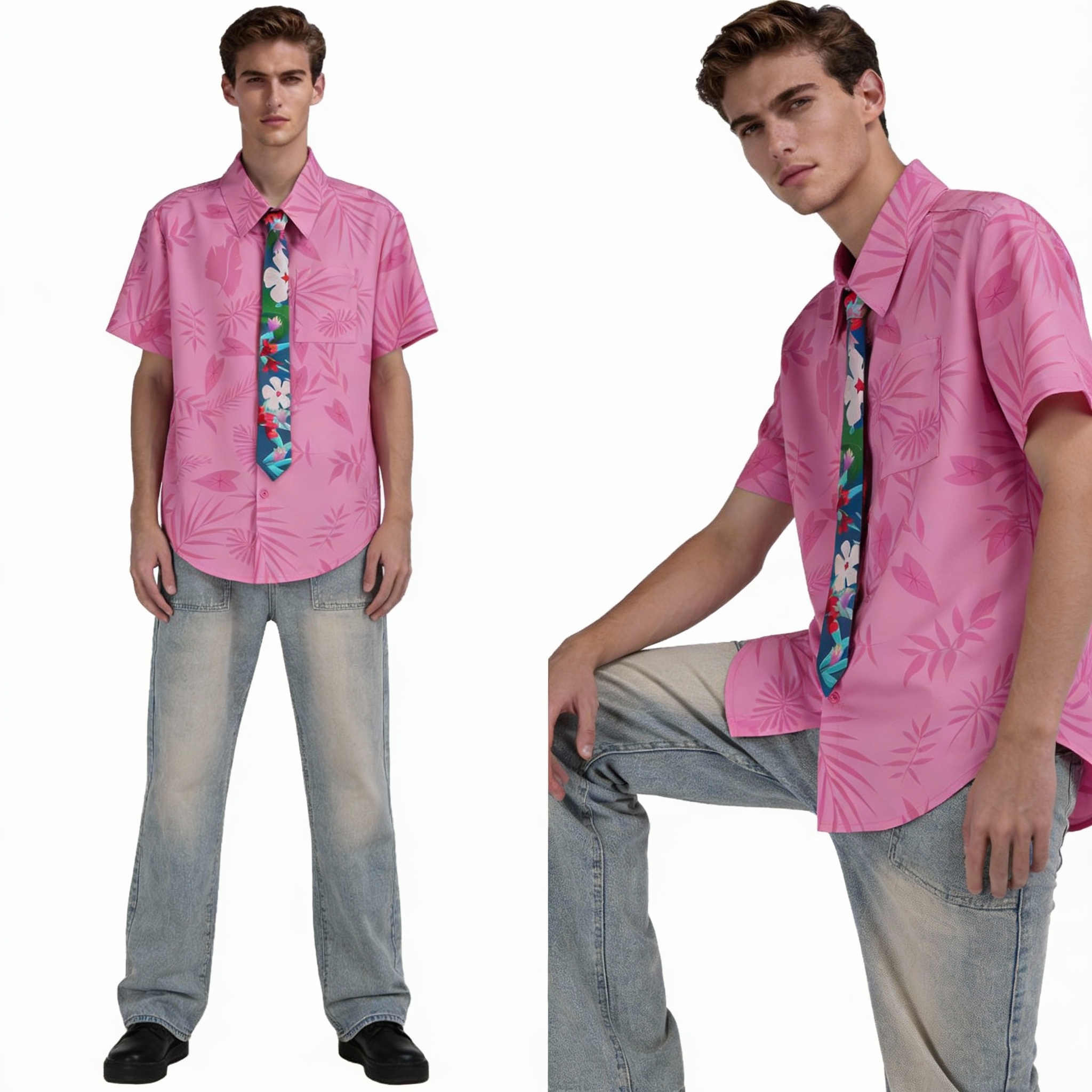 Official Nick Wilde Fox Shirt and Tie Cosplay Costume Set - Cosplee