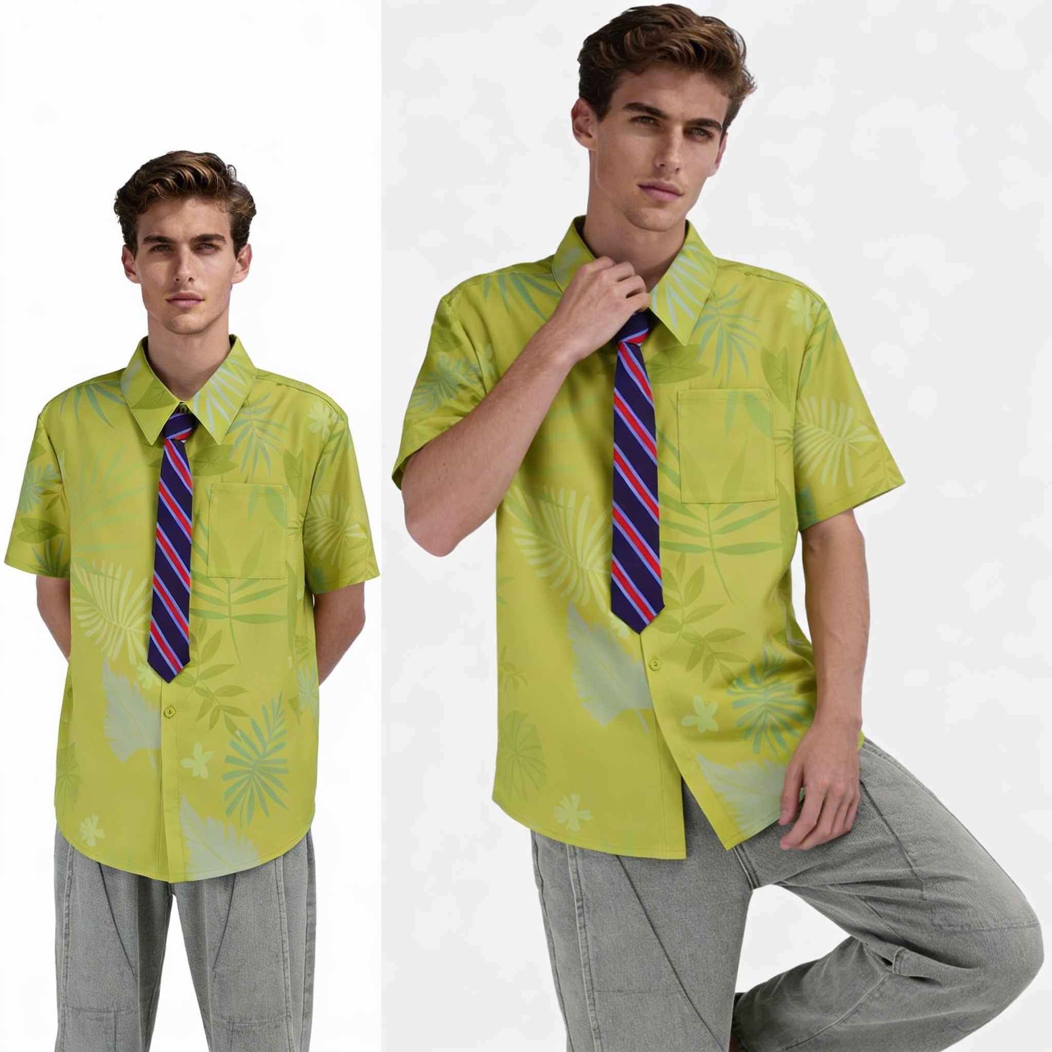 Official Nick Wilde Fox Shirt and Tie Cosplay Costume Set - Cosplee