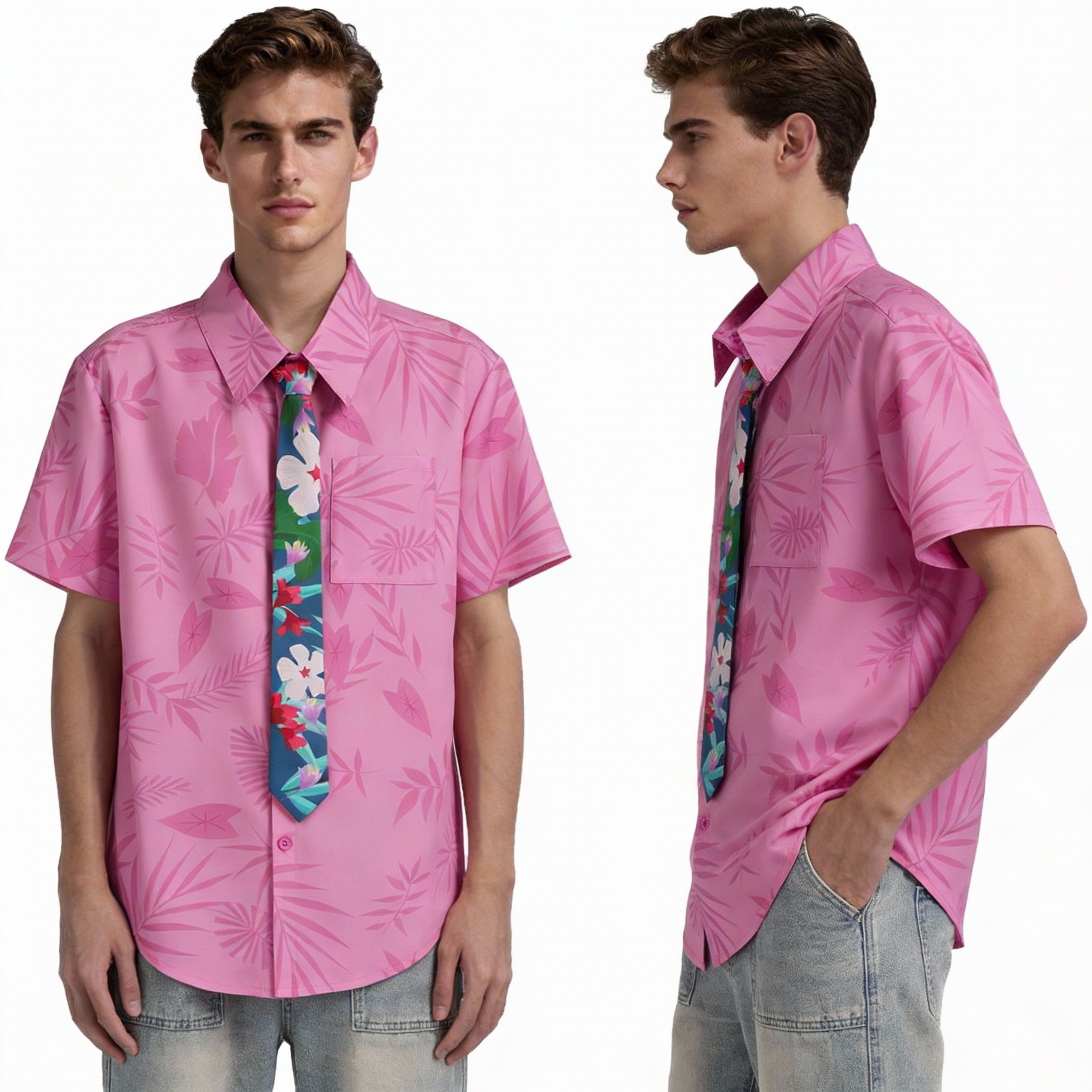 Official Nick Wilde Fox Shirt and Tie Cosplay Costume Set - Cosplee