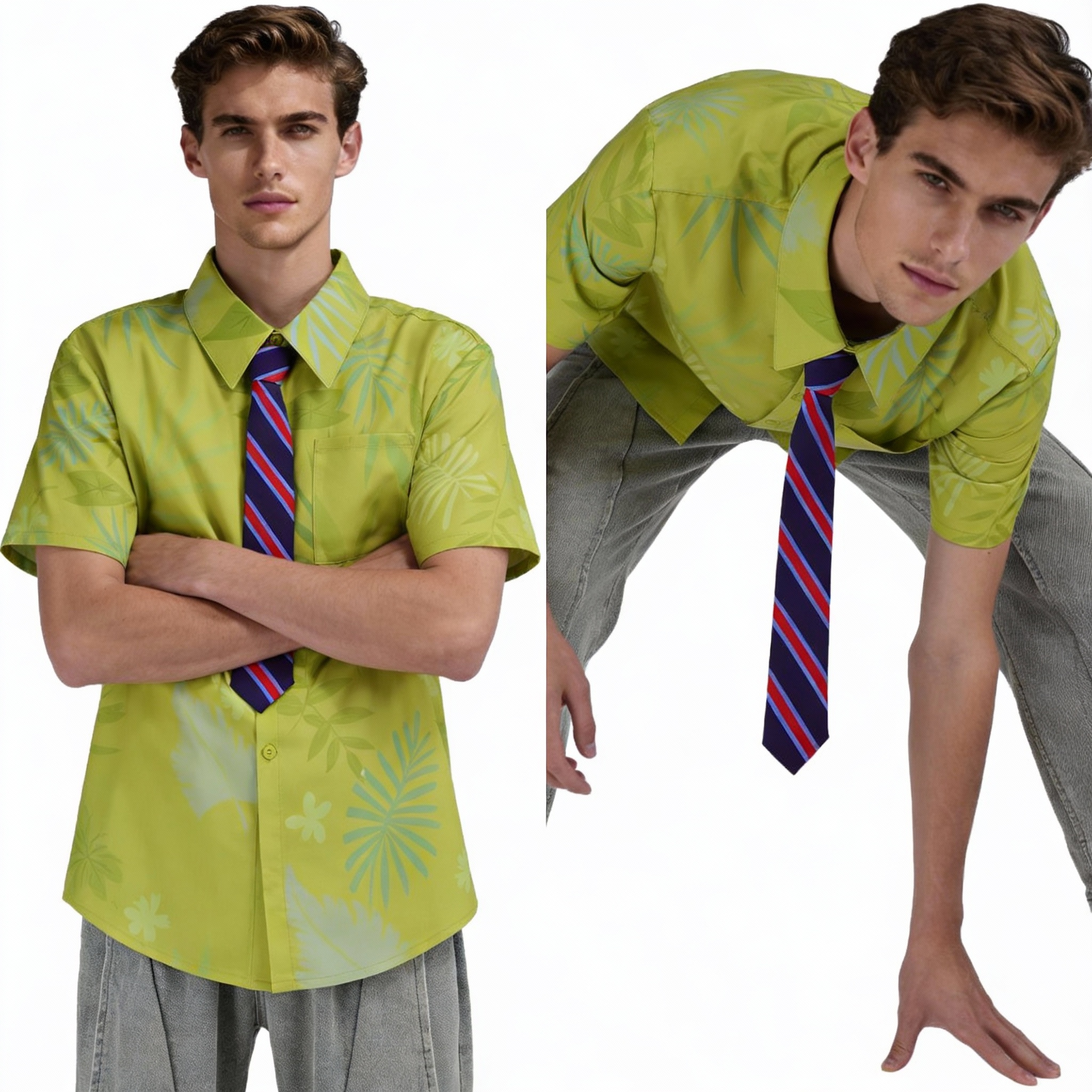 Official Nick Wilde Fox Shirt and Tie Cosplay Costume Set - Cosplee