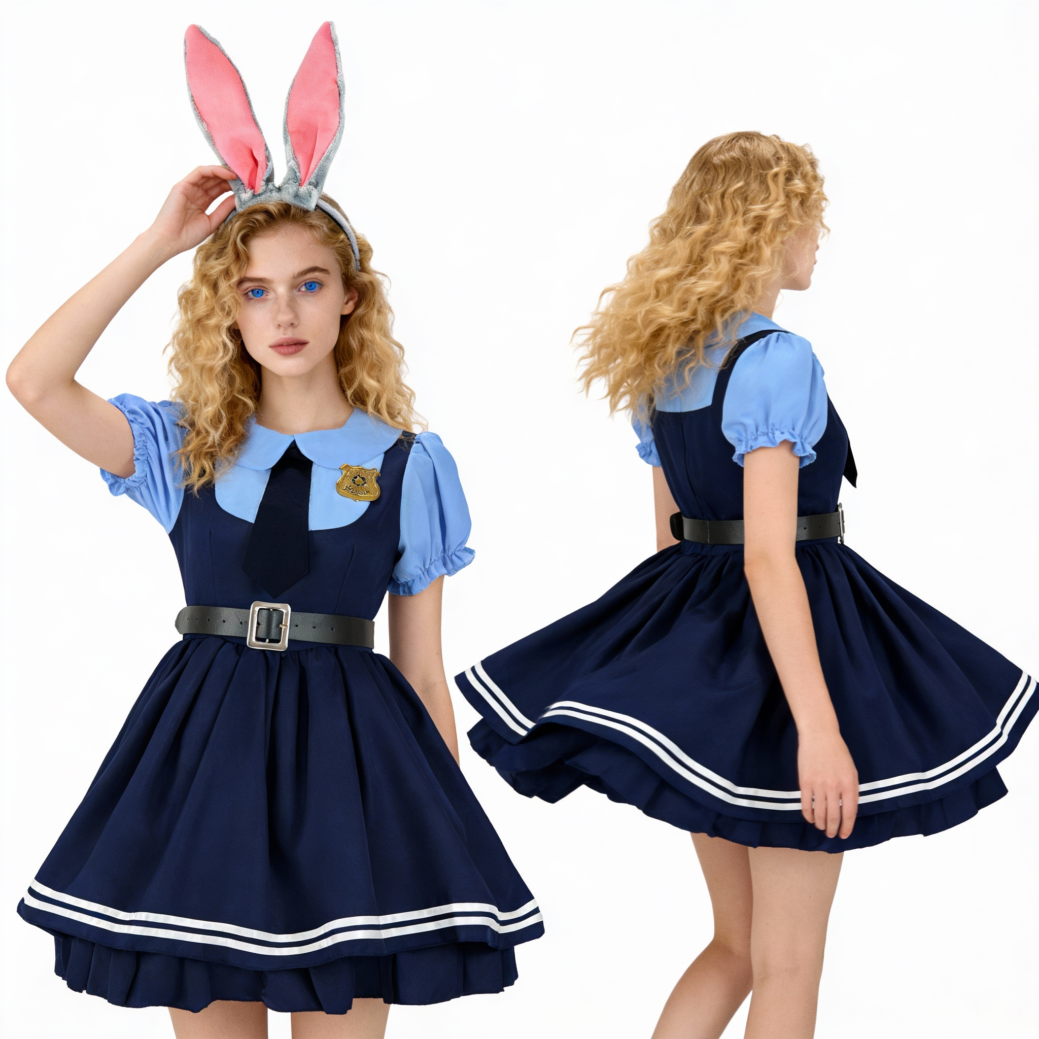 Zootopia 2 Judy Hopps Police Officer Cosplay Costume Dress - Cosplee
