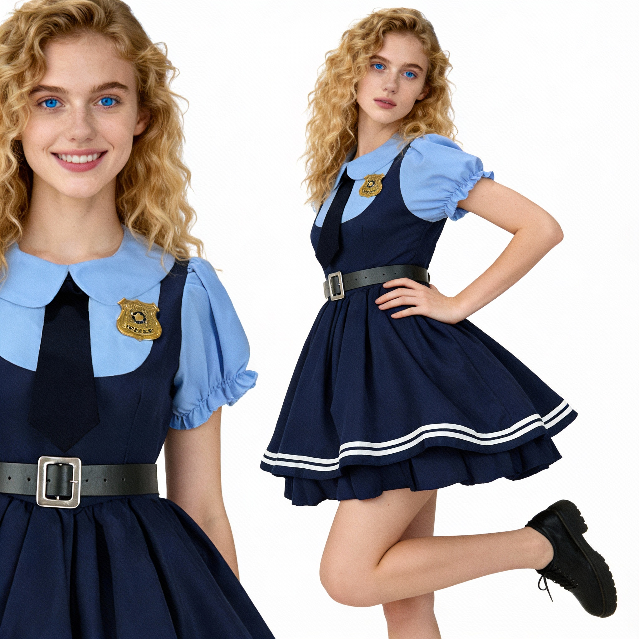 Zootopia 2 Judy Hopps Police Officer Cosplay Costume Dress - Cosplee
