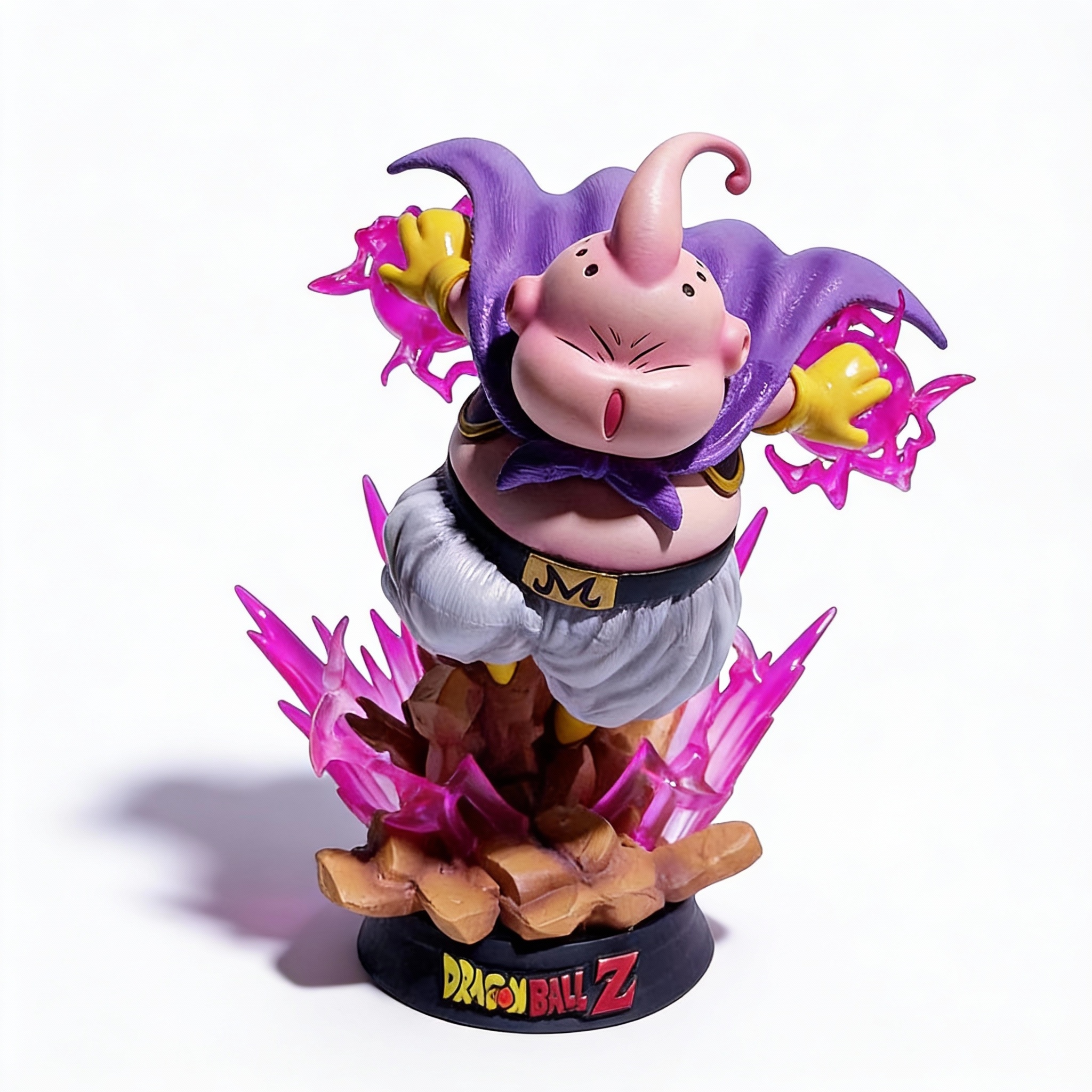 Dragon Ball Z Majin Buu (Fat Buu) Power Unleashed - Deluxe Version with LED Light-Up Base & Figure - Cosplee