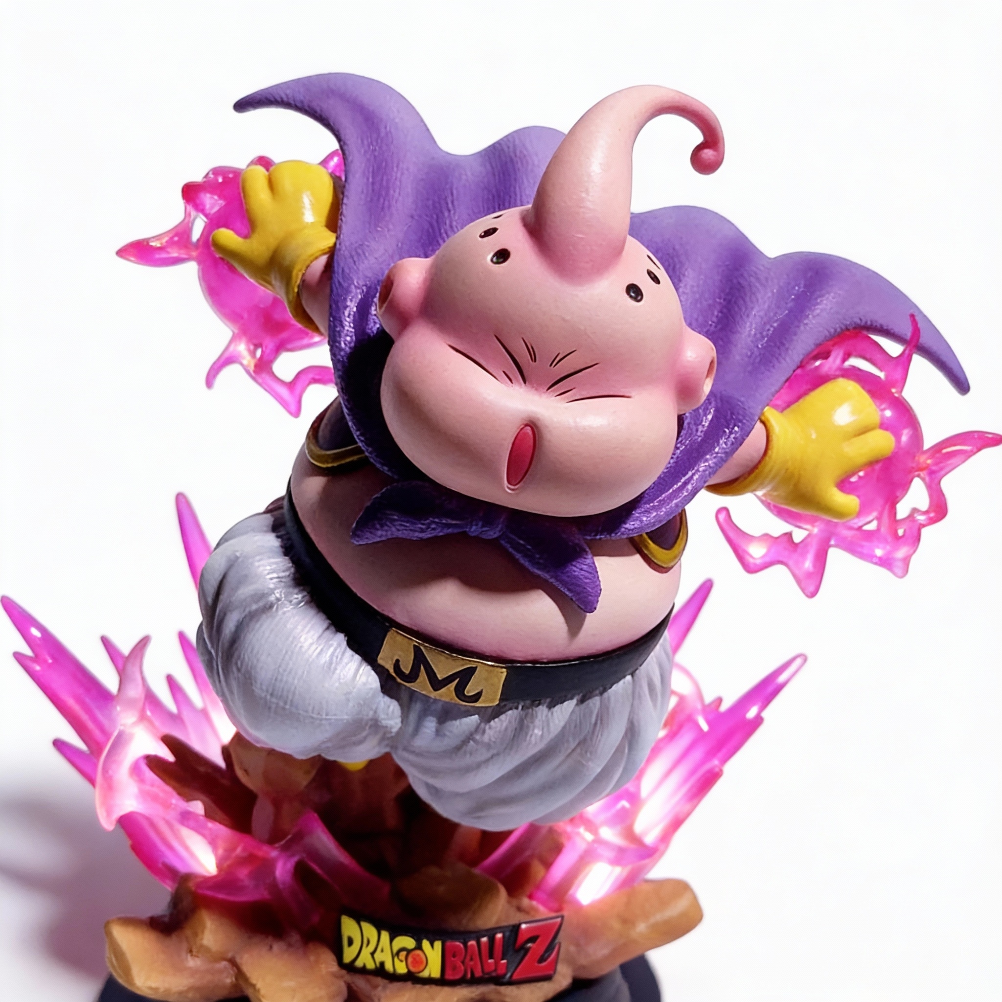 Dragon Ball Z Majin Buu (Fat Buu) Power Unleashed - Deluxe Version with LED Light-Up Base & Figure - Cosplee