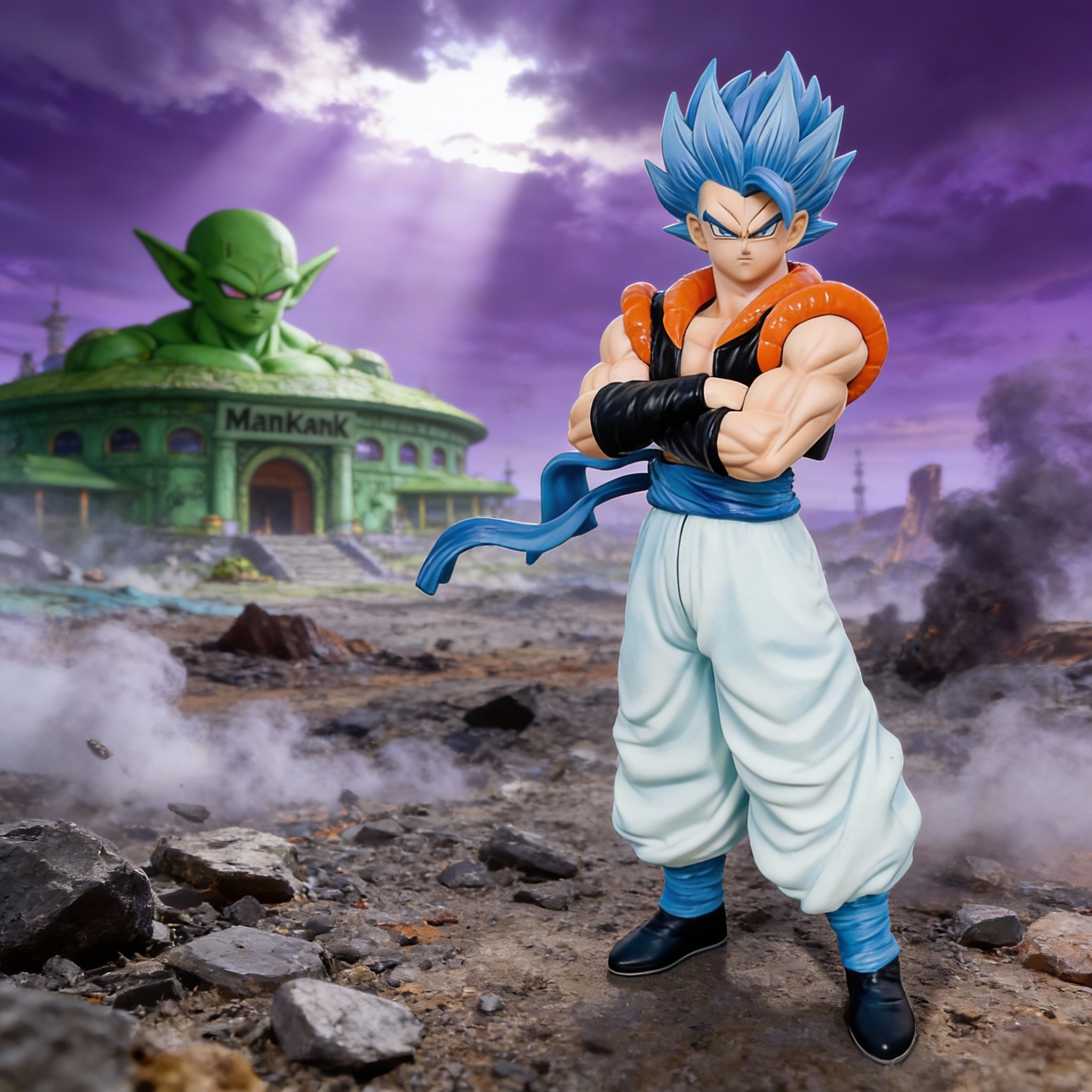 Dragon Ball Super - Interchangeable Super Saiyan & Super Saiyan God SS Vegito Standing Pose (Arms Crossed) - Wholesale Model - Cosplee