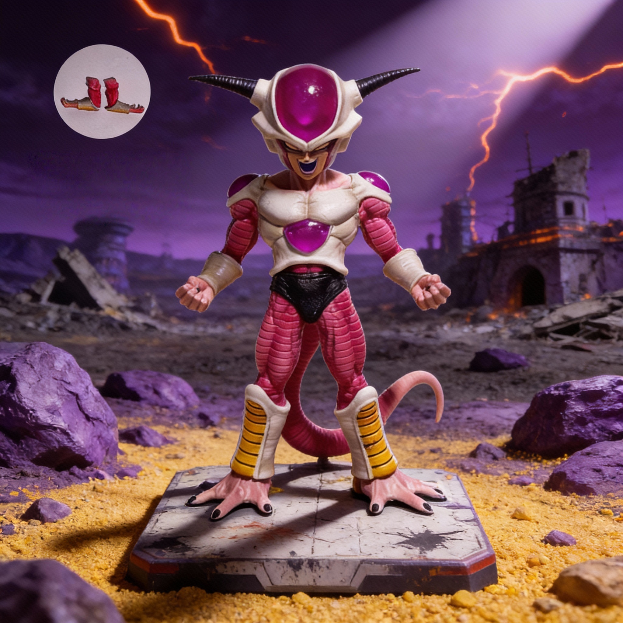 Dragon Ball Z Frieza (First Form) - Planet Namek & White Hole Diorama Base - 530,000 Battle Power Statue - Cosplee