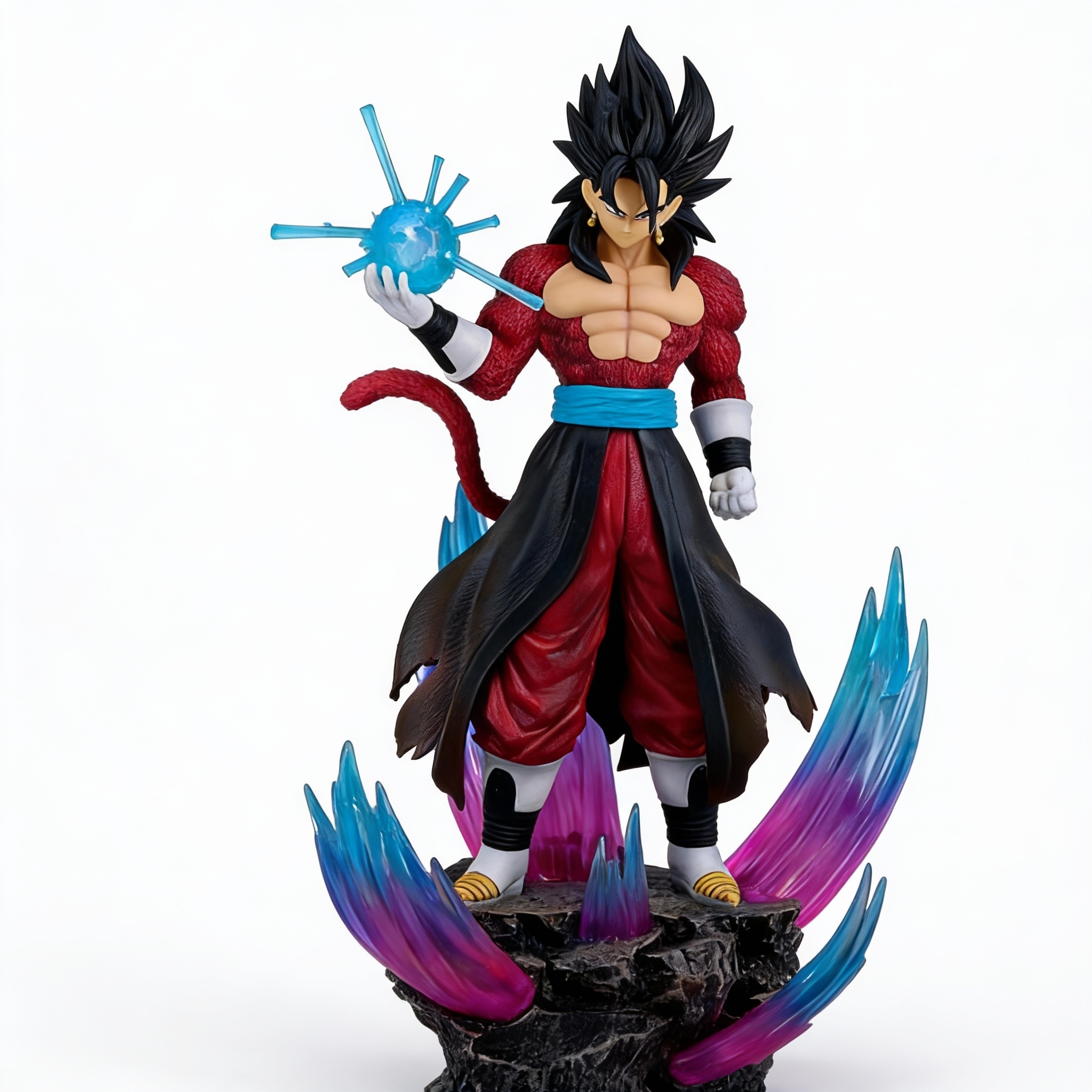 Dragon Ball GT - Super Saiyan 4 Gogeta Dual-Portrait LED Light-Up Diorama Statue - Cosplee