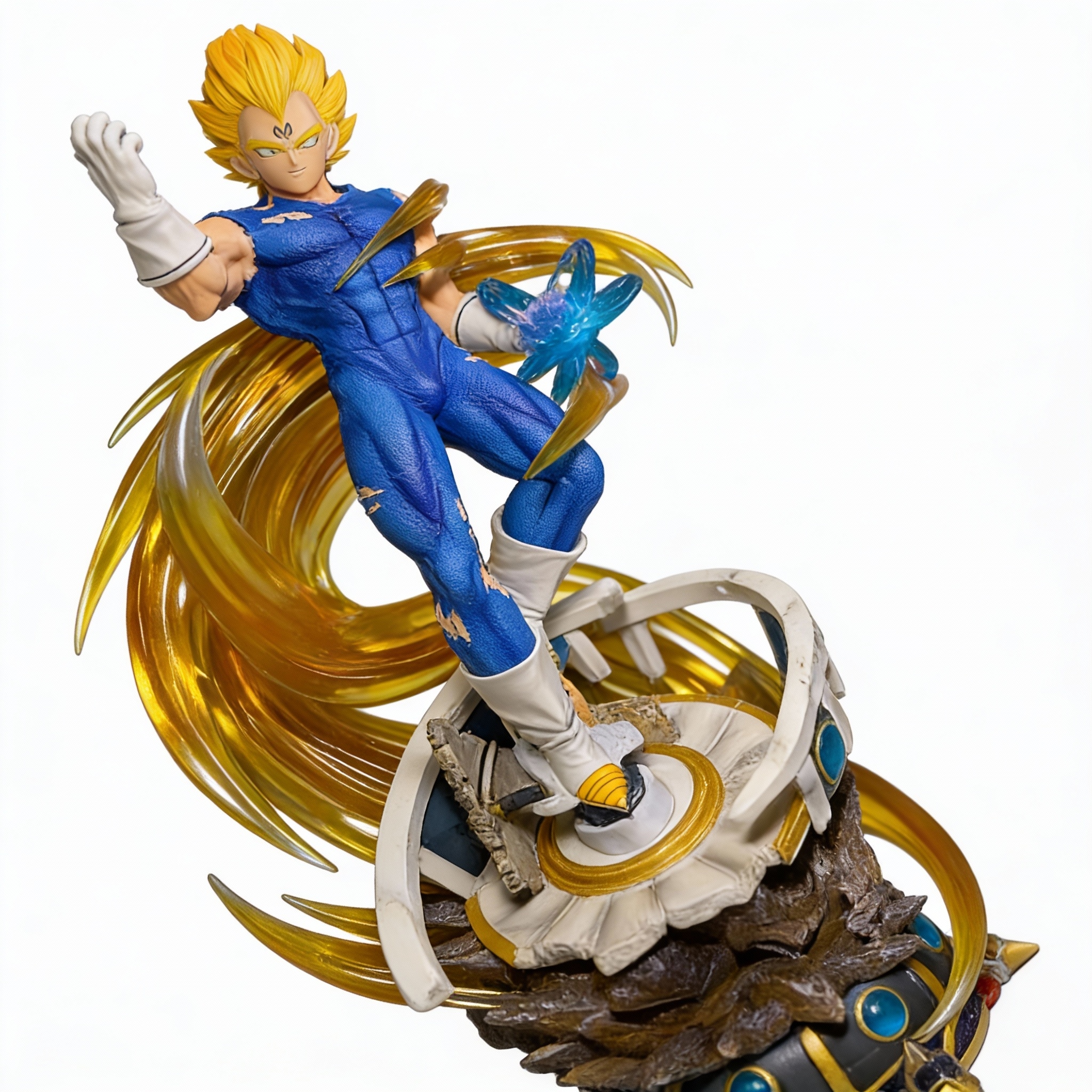 Dragon Ball Z LS Series - Super Saiyan Vegeta Large Scale Figure with LED Light & Dual Portraits - Cosplee