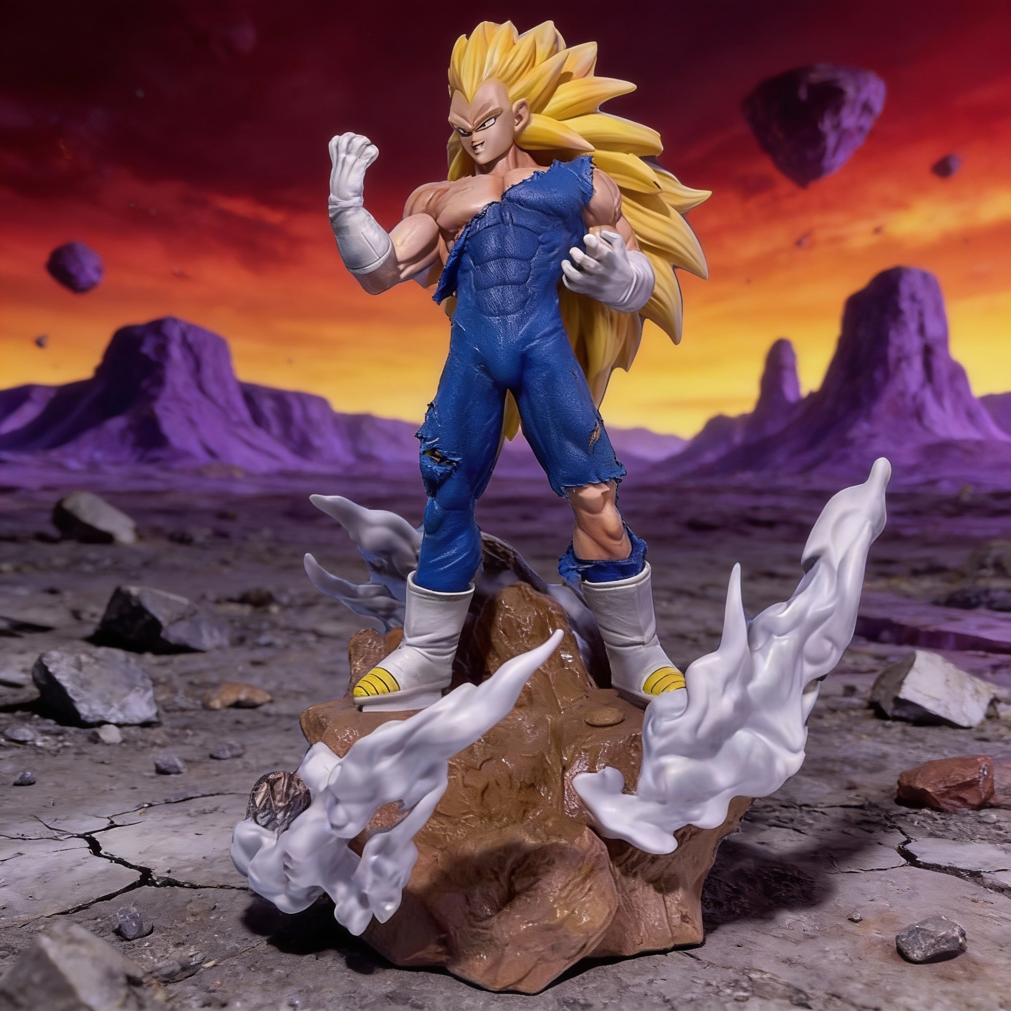 Dragon Ball Z Kylin Series - Super Saiyan 3 Goku & Super Saiyan 2 Vegeta Premium Statue Set - Cosplee