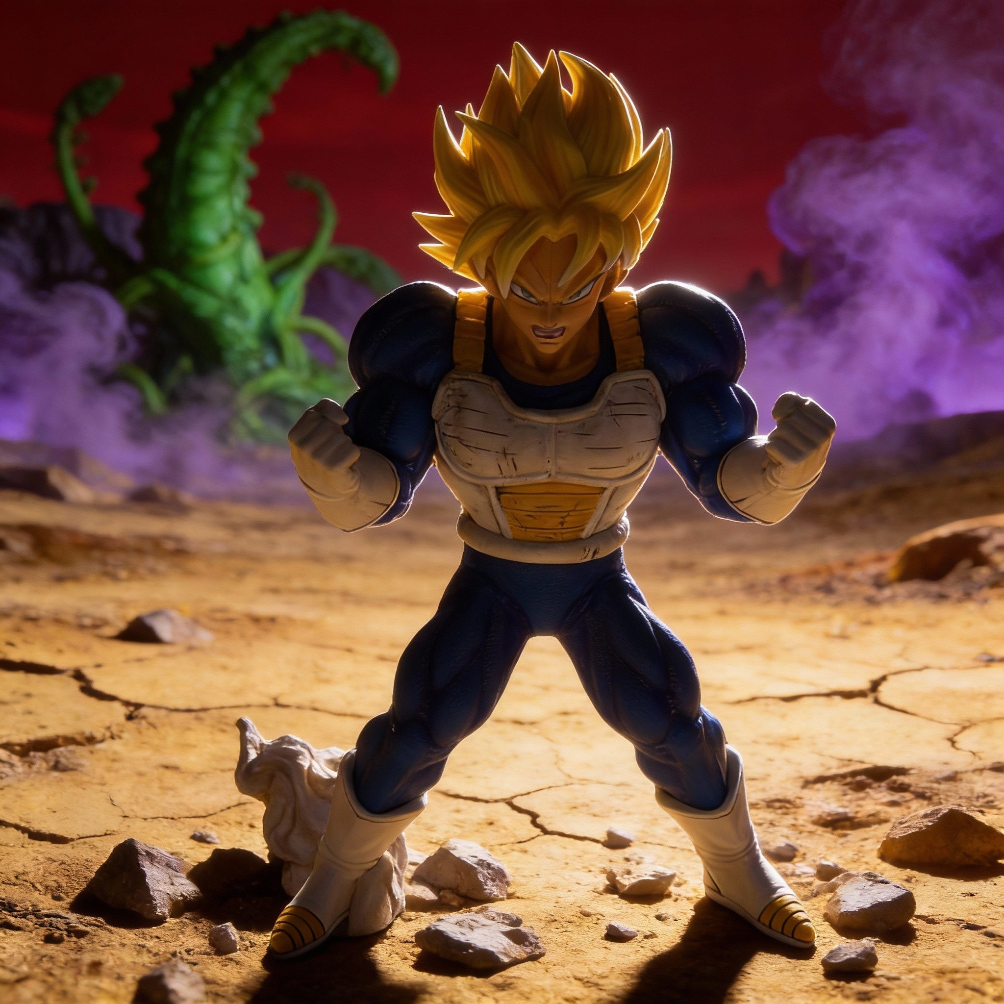 Dragon Ball Z - Super Saiyan Training Goku (Muscular Standing Pose) - Boxed Collectible Statue - Cosplee