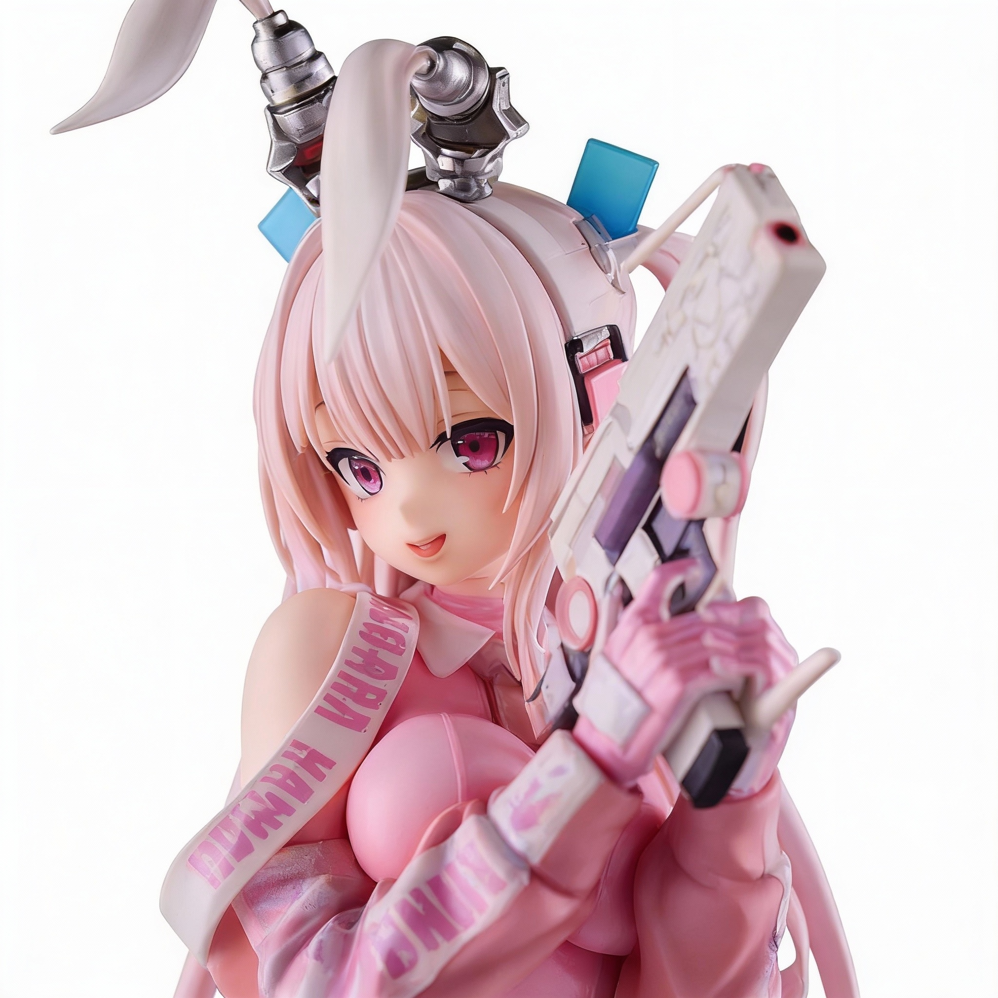 Superbunny - Pink Bunny Girl Anime Statue (Trendy Collectible Art Toy) - Cosplee