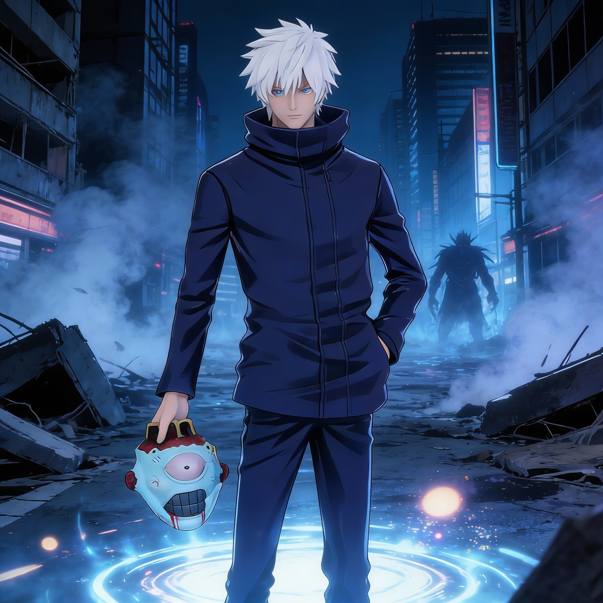 Jujutsu Kaisen LX Meteorite Gojo Satoru Figure - Dual Portrait Sorcerer Teacher Collector Statue - Cosplee