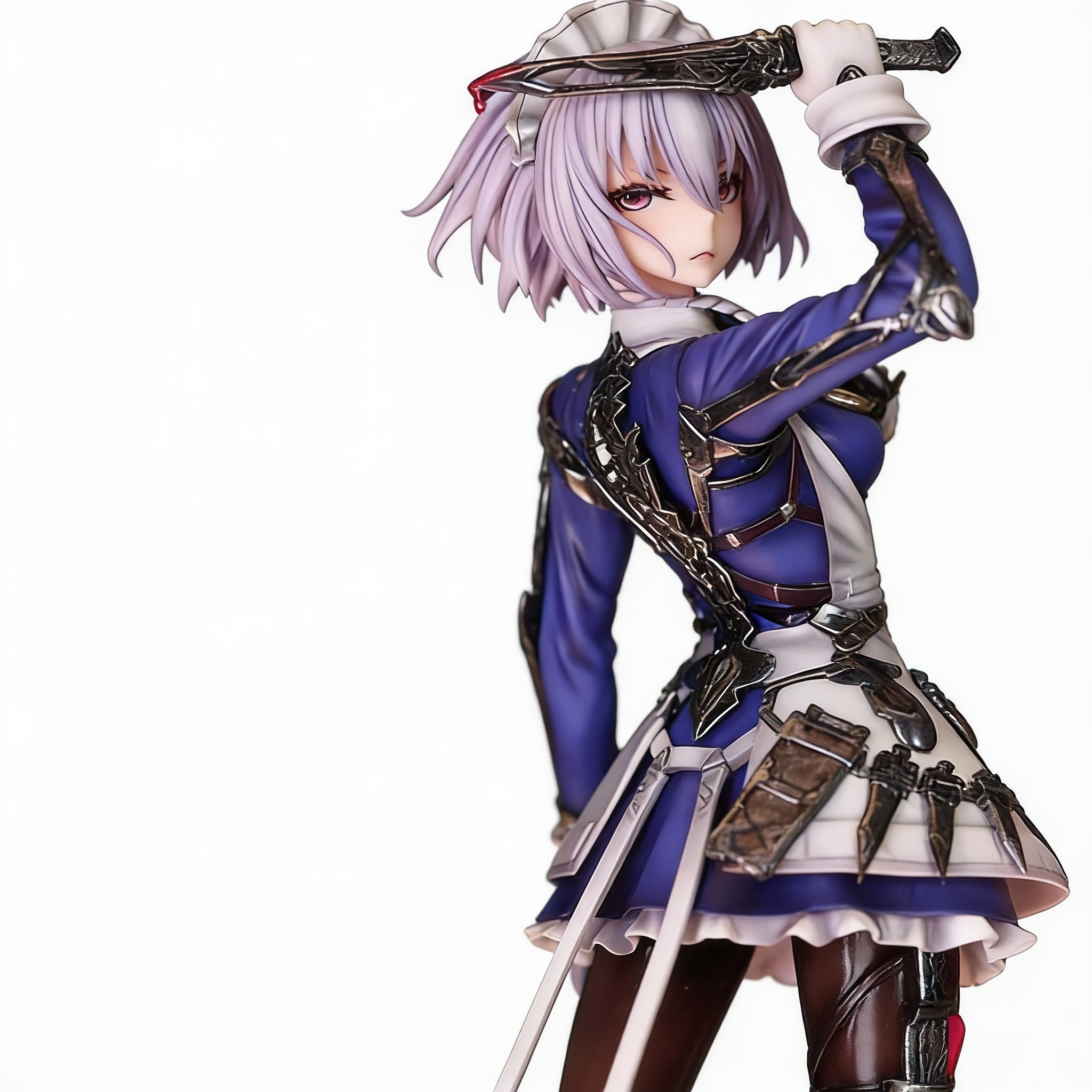 New Edition Touhou Project Sakuya Izayoi Figure - Short Hair Scarlet Devil Maid PVC Anime Statue - Cosplee