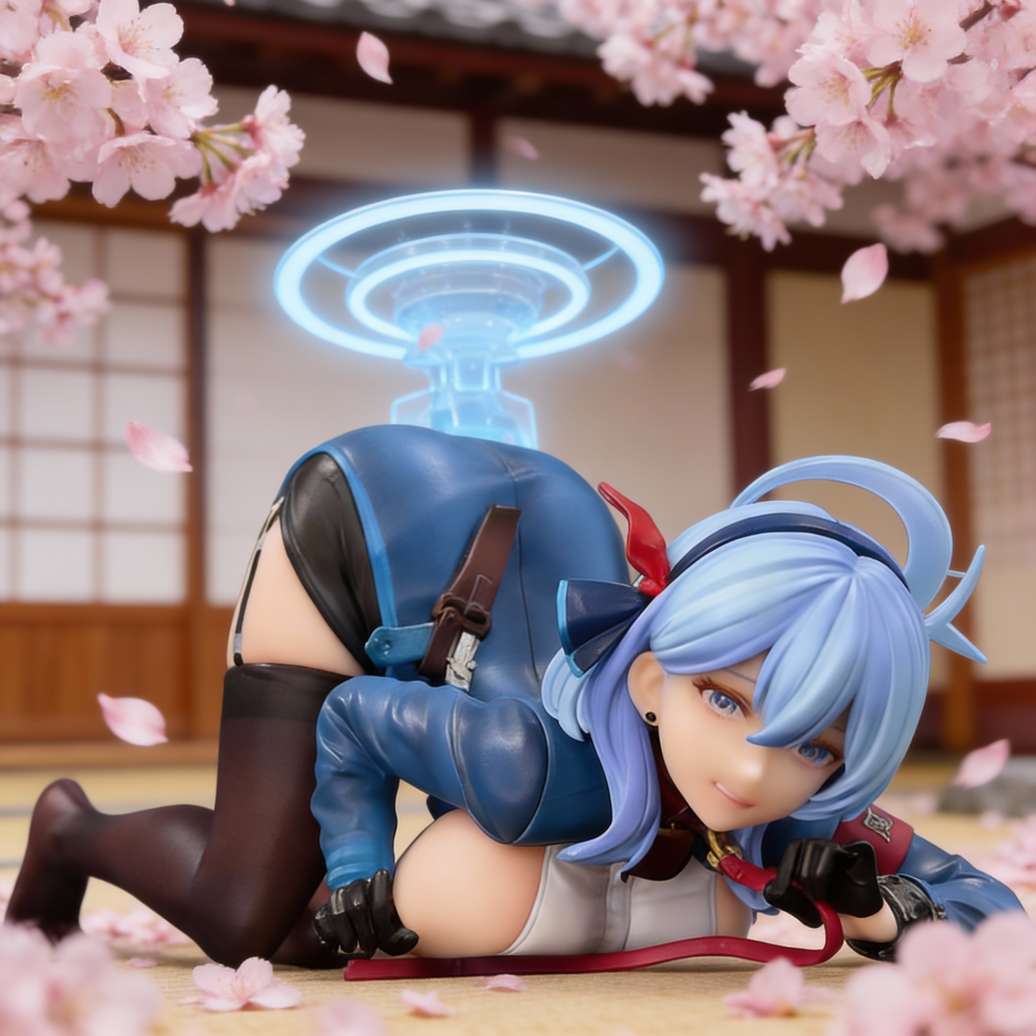 Lying Down Ameame Ako Figure - Halo Anime Model Cute Girl Collectible Statue Gift - Cosplee