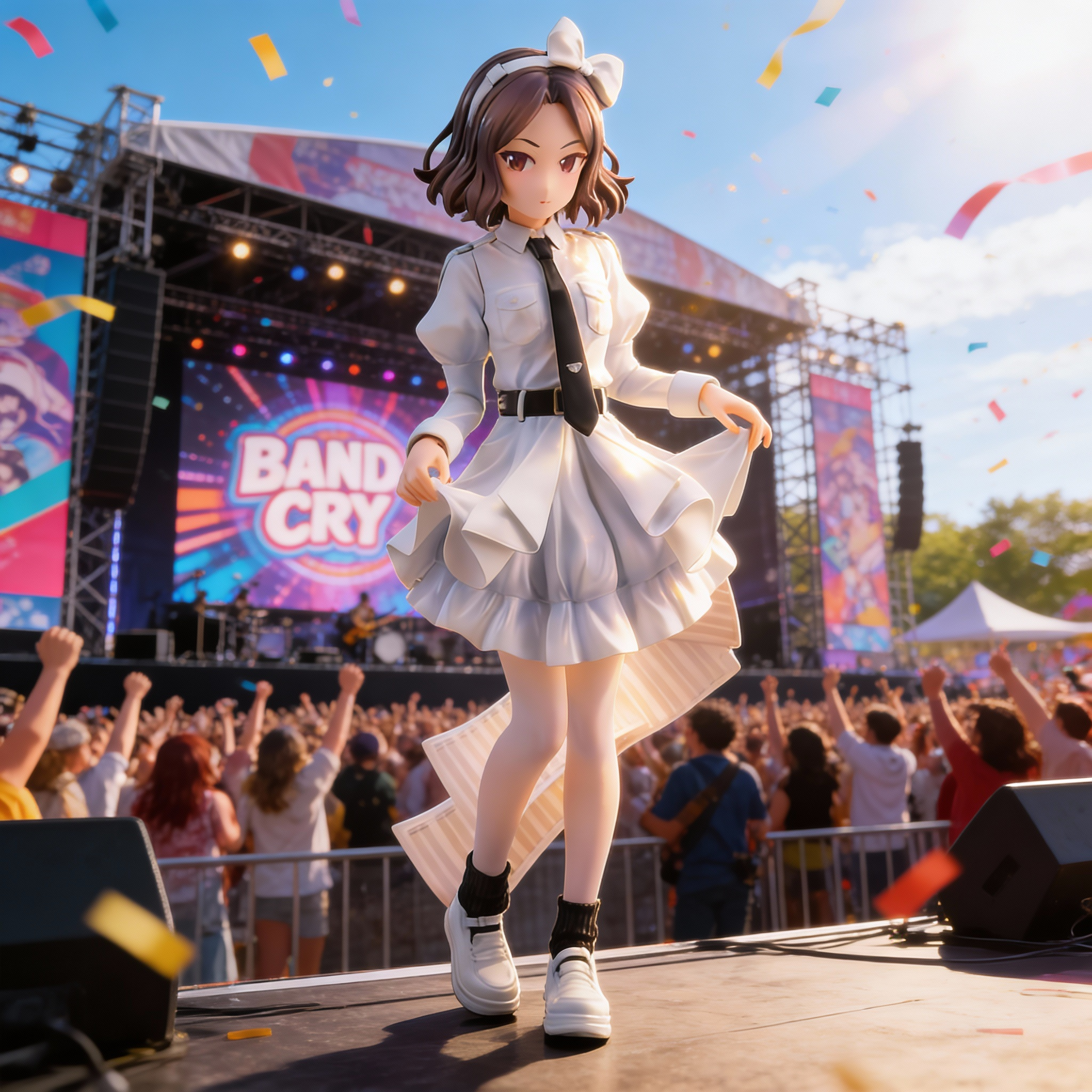 Anzu Amou GW Figure - Girls Band Cry Anime Shouting Pose Desktop Collectible Model Gift - Cosplee