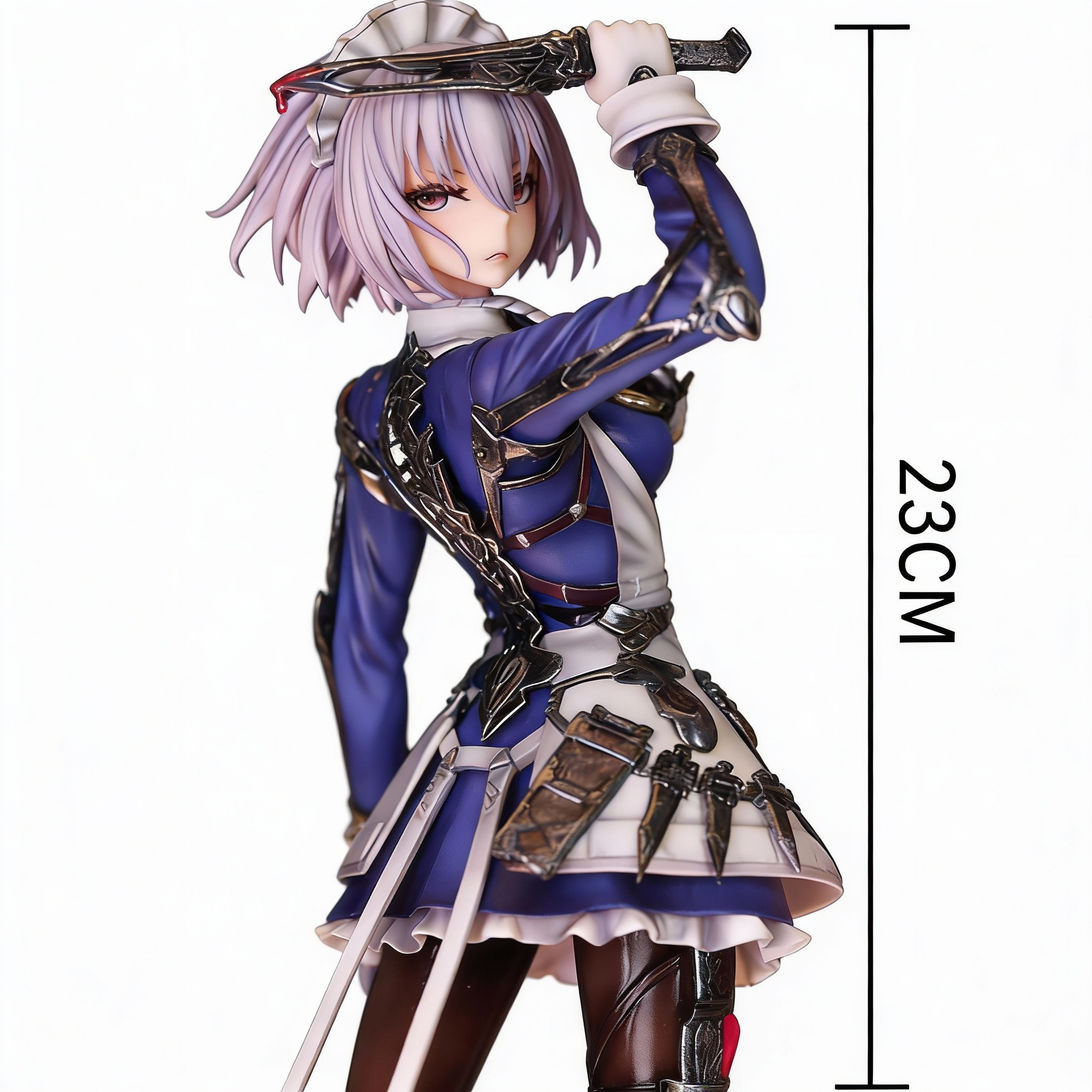 New Edition Touhou Project Sakuya Izayoi Figure - Short Hair Scarlet Devil Maid PVC Anime Statue - Cosplee