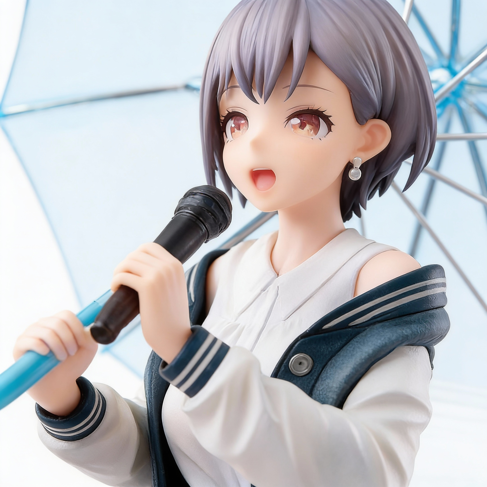 MyGO!!!!! Takamatsu Touma Figure - Vocalist Short Hair Anime Girl Singing Pose Collectible Statue - Cosplee