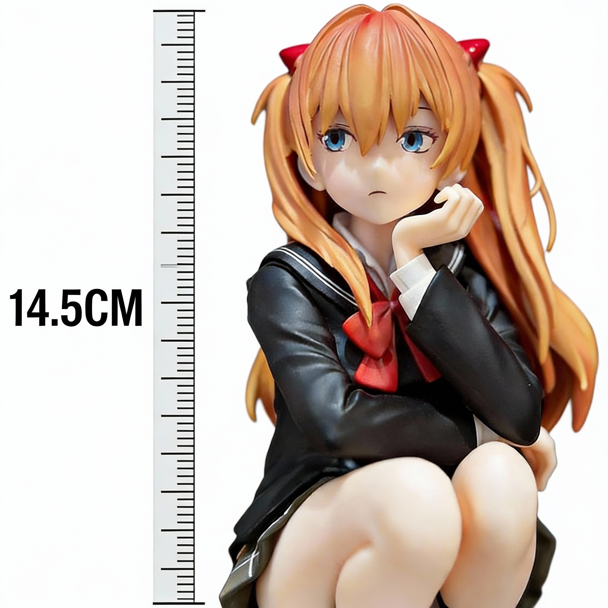 Evangelion EVA Crouching Asuka Figure - Anime Girl Model Collectible Statue Gift - Cosplee