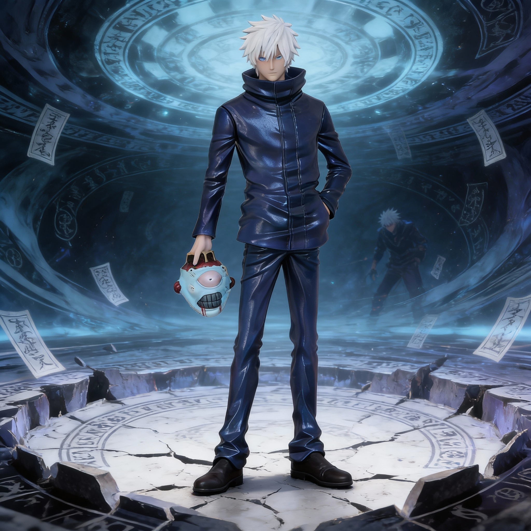 Jujutsu Kaisen LX Meteorite Gojo Satoru Figure - Dual Portrait Sorcerer Teacher Collector Statue - Cosplee