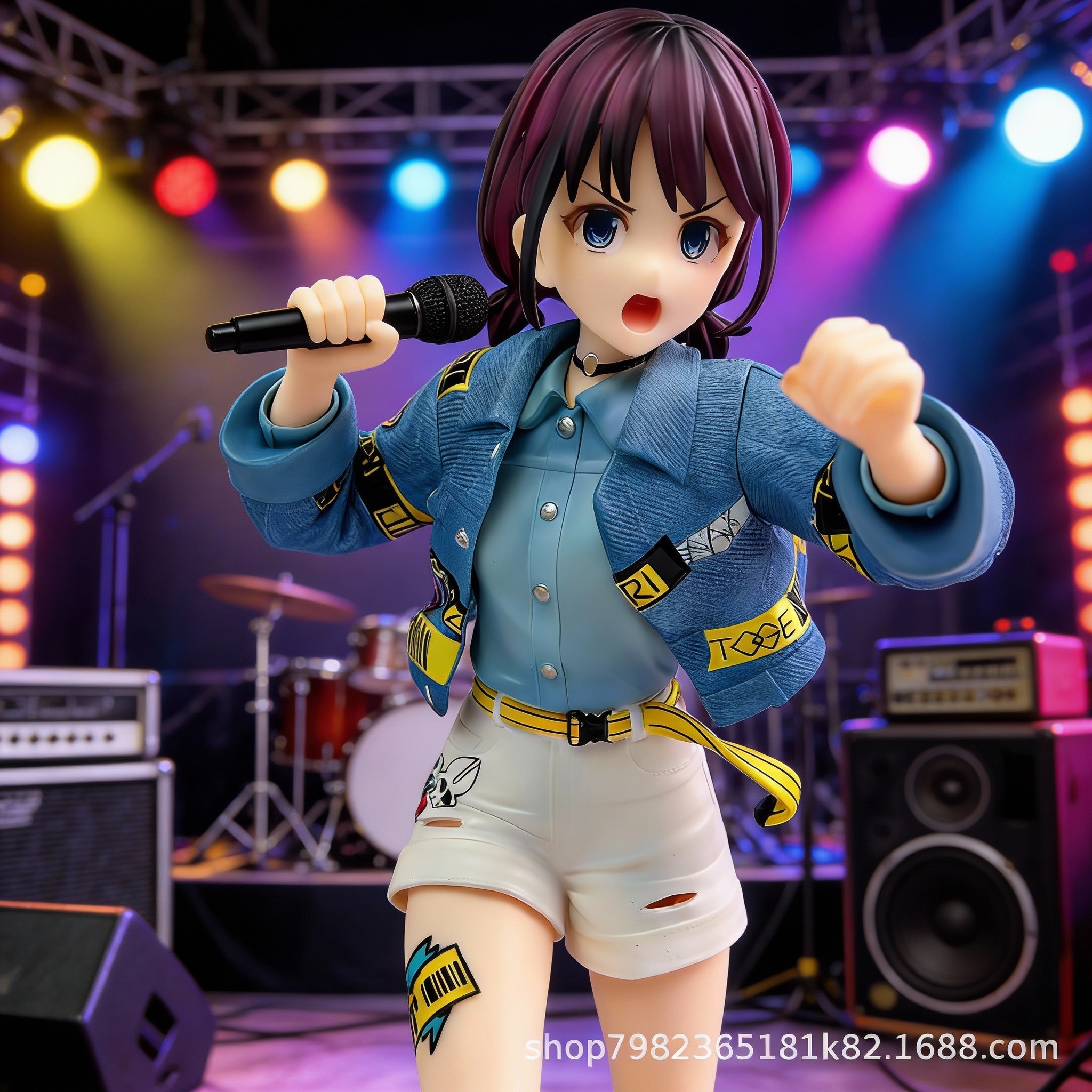 Aoi Serina Figure - MyGO!!!!! Band Performance Anime Figure with Microphone - Cosplee