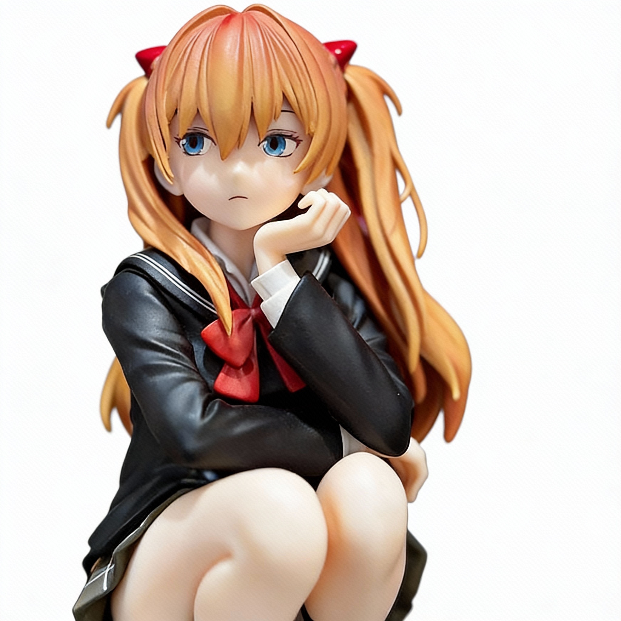 Evangelion EVA Crouching Asuka Figure - Anime Girl Model Collectible Statue Gift - Cosplee