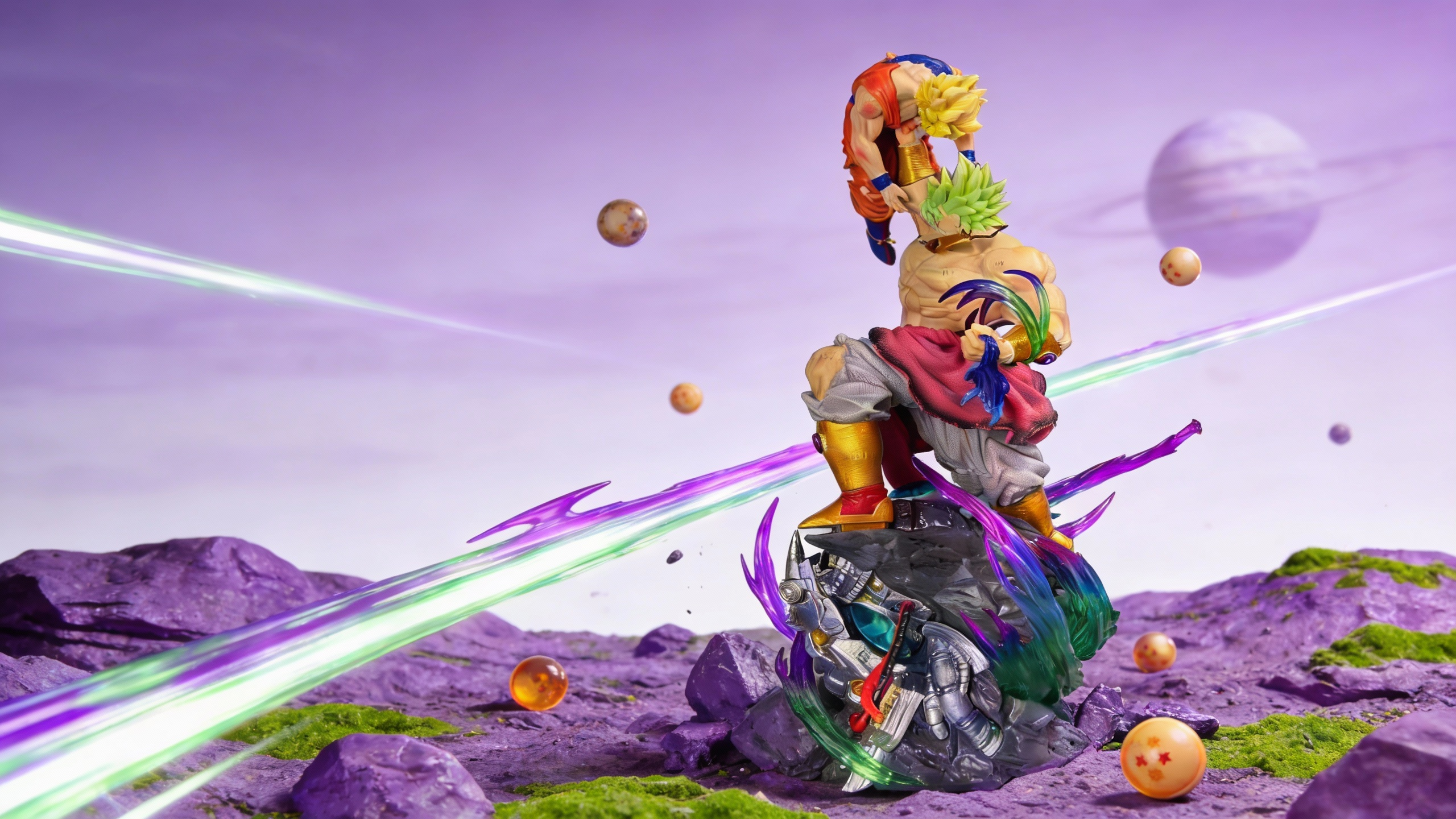 Dragon Ball Super Broly Legendary Super Saiyan Cloudy Ripple Series Limited Edition Statue by COSPLEE featuring hyper-detailed muscle sculpt and Ba's Ear accessory.