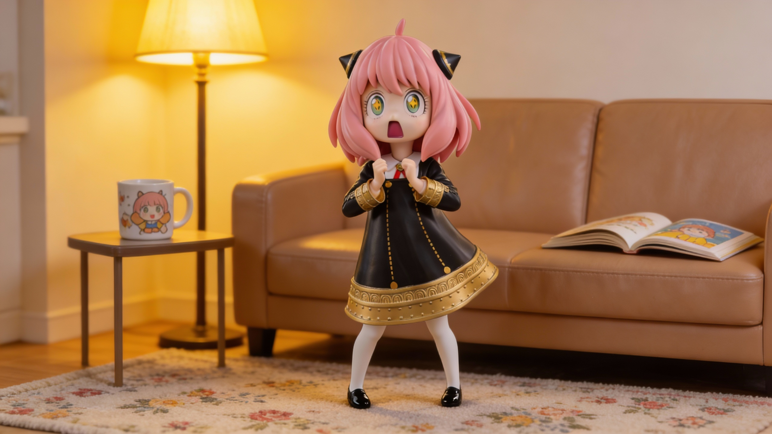 Anya Forger SPY x FAMILY Dominating Champion series figure with starry eyes and kicking water splash effect wearing Eden Academy uniform.