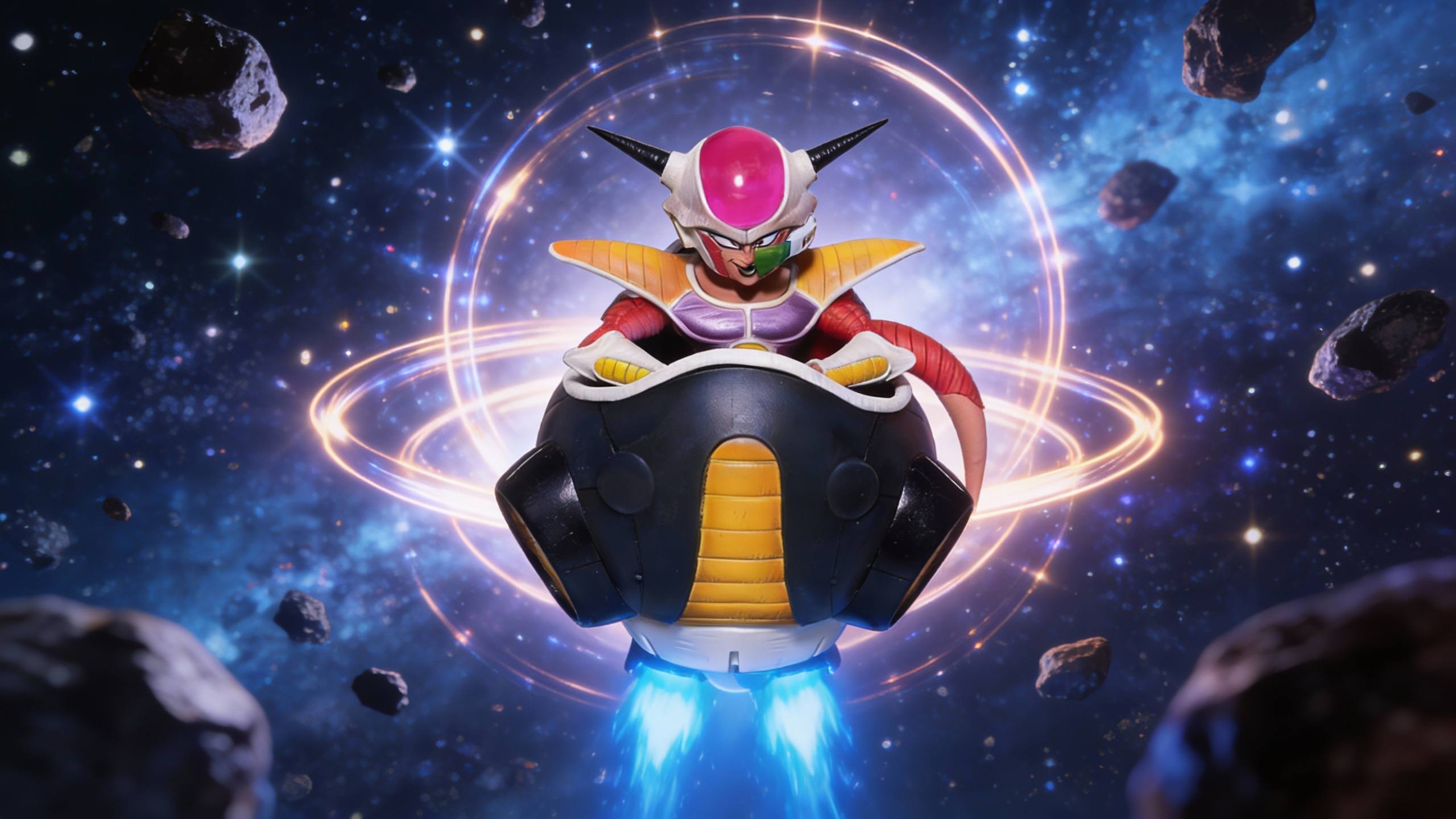 Lord Frieza’s Hover Pod Debut White Hole Ver diorama featuring Zarbon and the elite Frieza Force aesthetic by COSPLEE.