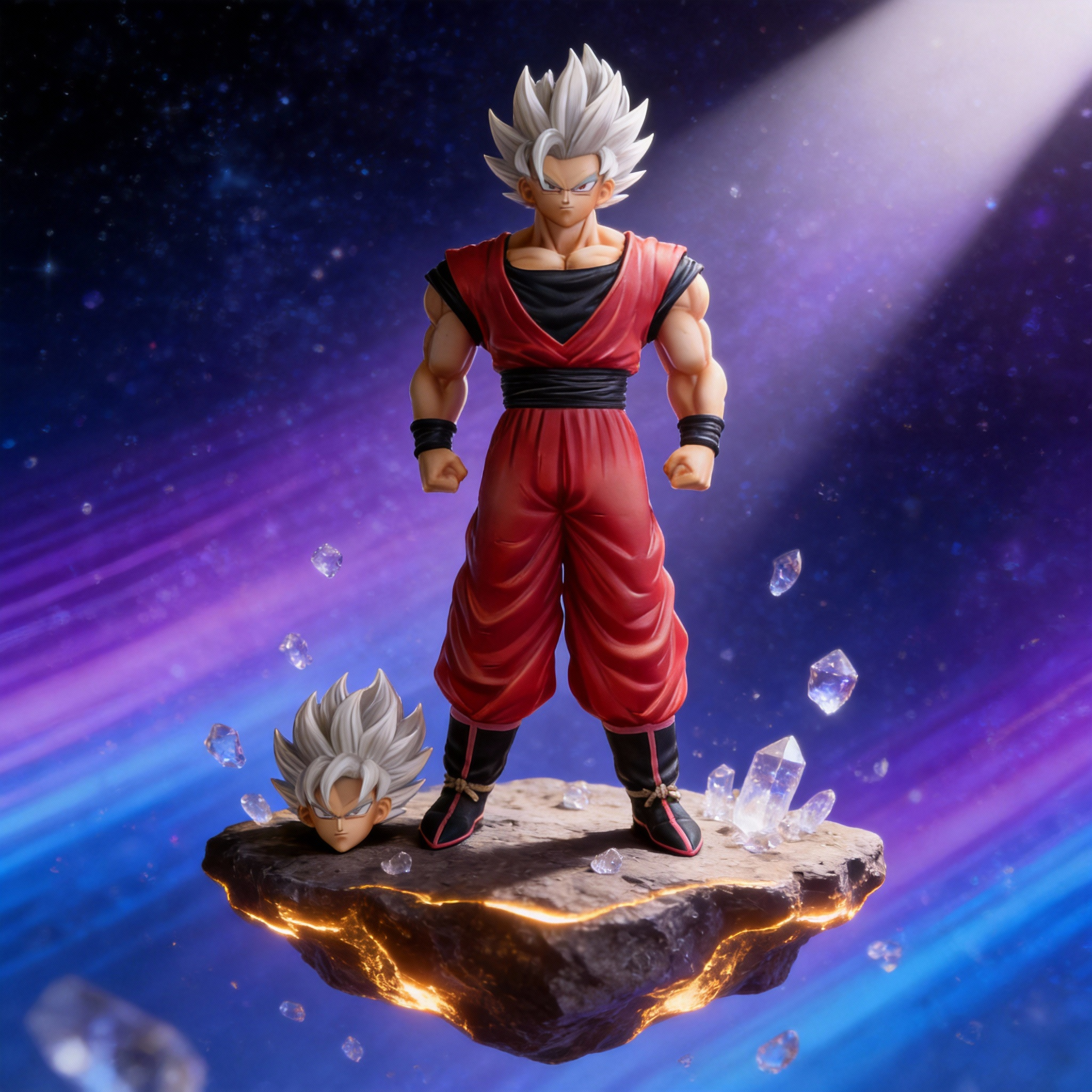 Dragon Ball Z Super Saiyan 1 & 2 Goku Weekly Shonen Jump Color Ver. GK Statue - Cosplee