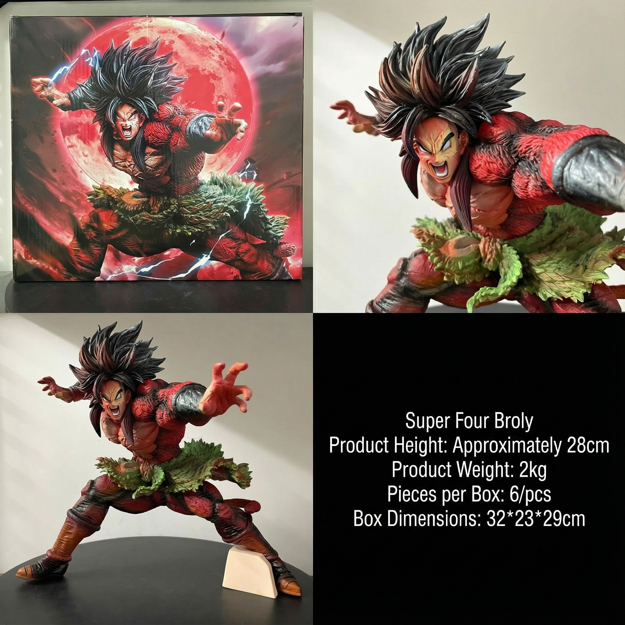 Dragon Ball GT Super Saiyan 4 Broly Light-Up Battle Damaged GK Statue - Cosplee