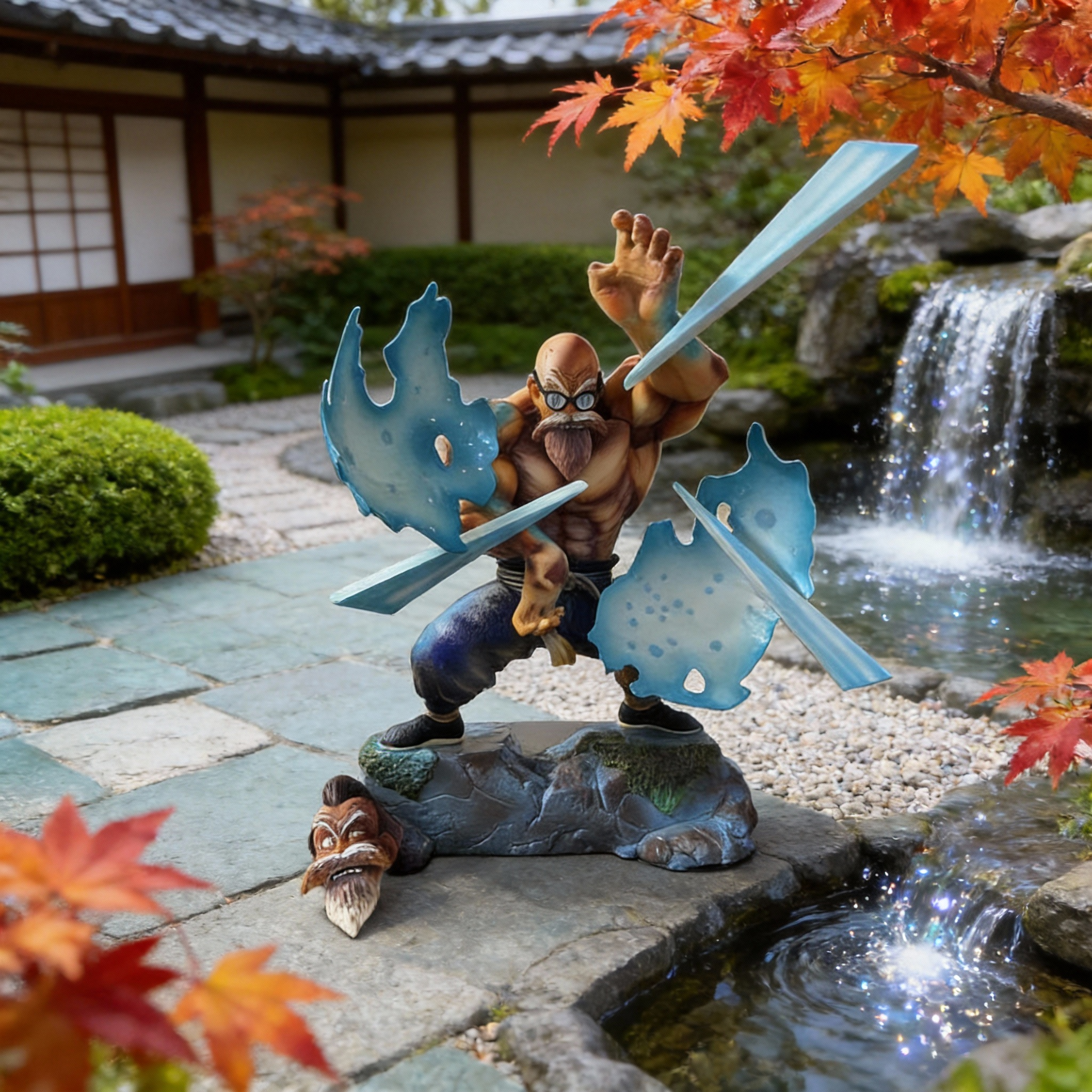 Dragon Ball Master Roshi Kamehameha Dual-Portrait Desktop GK Statue - Cosplee