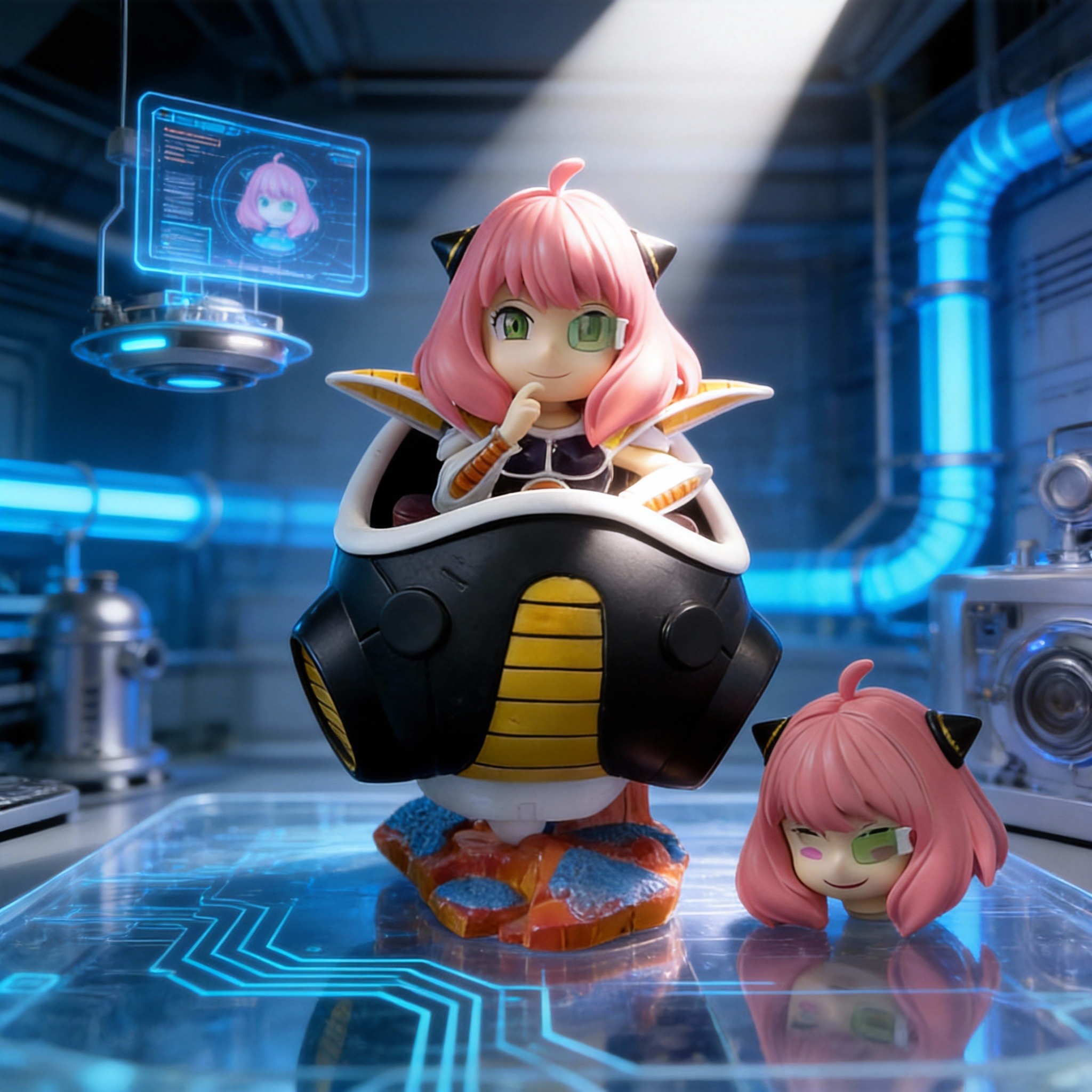 Spy x Family Anya Forger Cosplay Figure & Dragon Ball Frieza Action Figure - Anime Model Set Gift - Cosplee