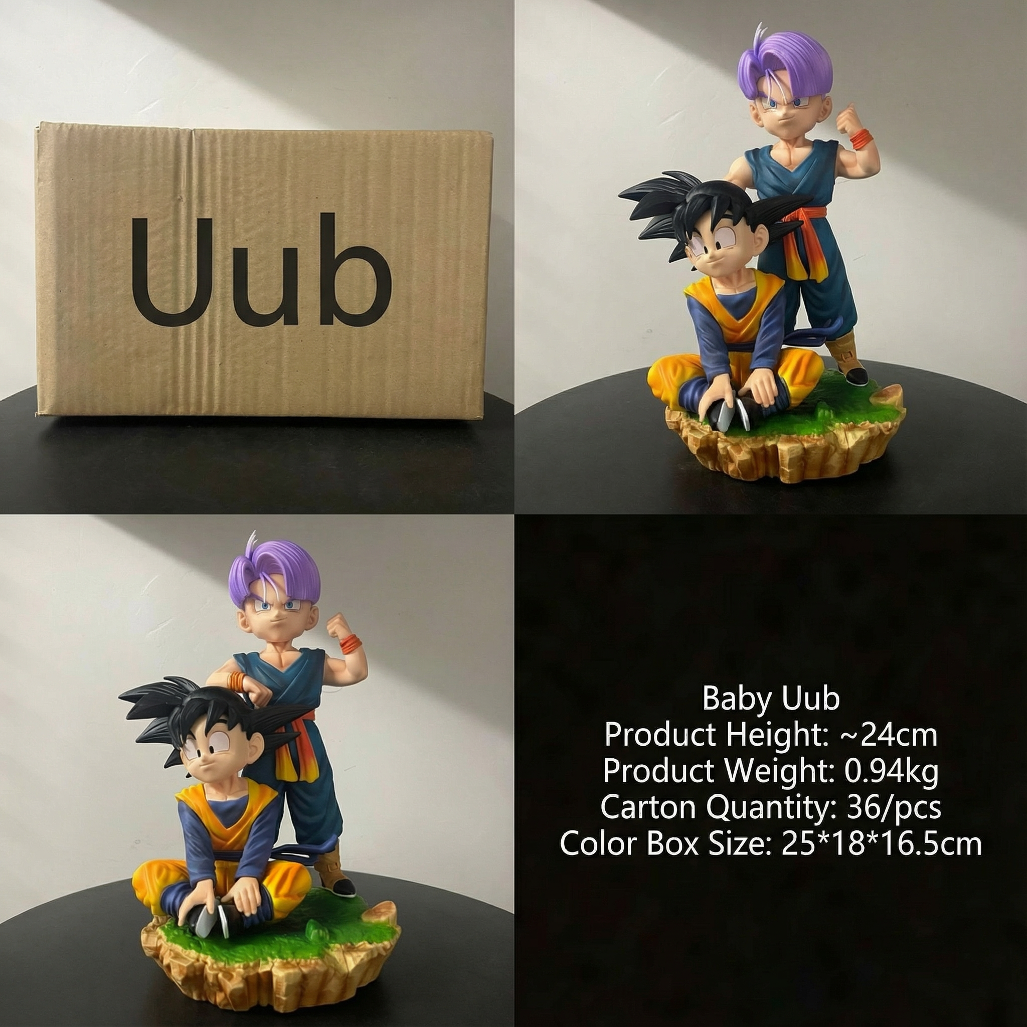 Dragon Ball Z Kid Goten & Trunks Dual-Portrait Desktop GK Statue Set - Cosplee