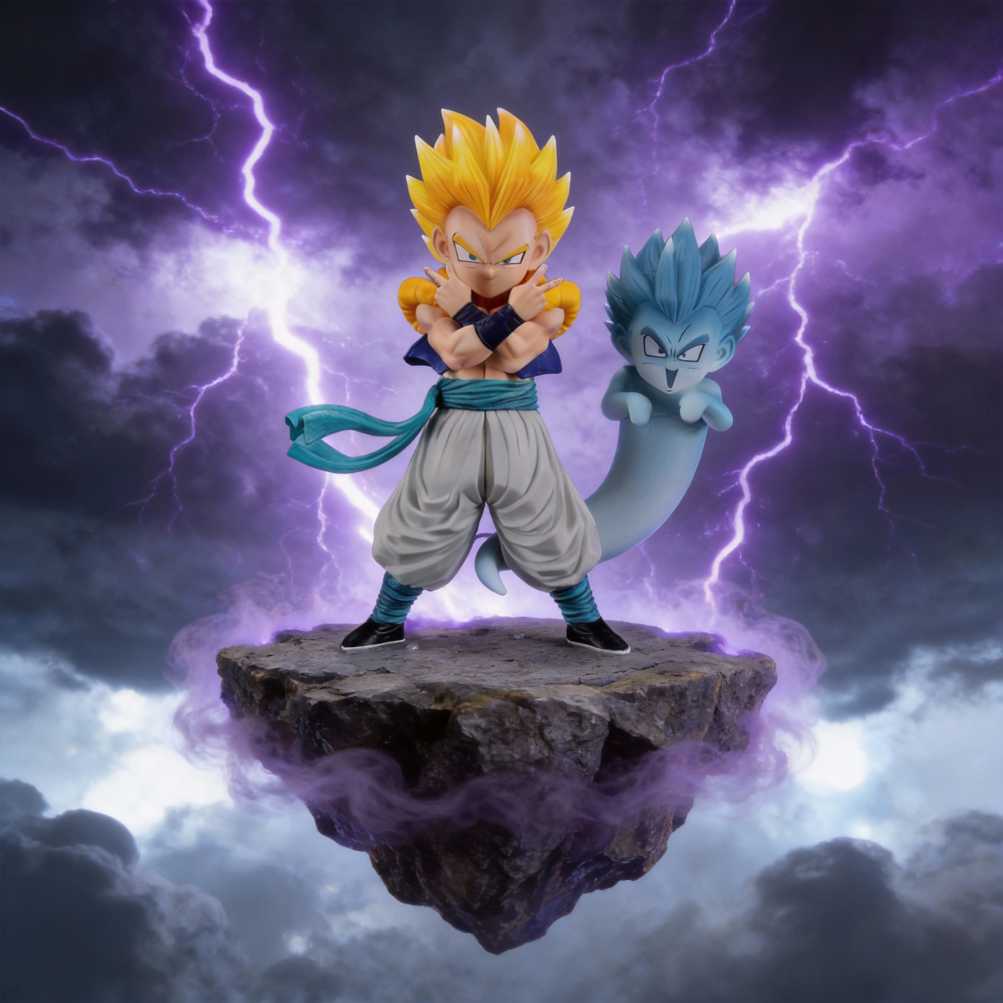 Dragon Ball Z Gotenks Super Saiyan 3 CS Ghost Version Action Figure Statue - Cosplee