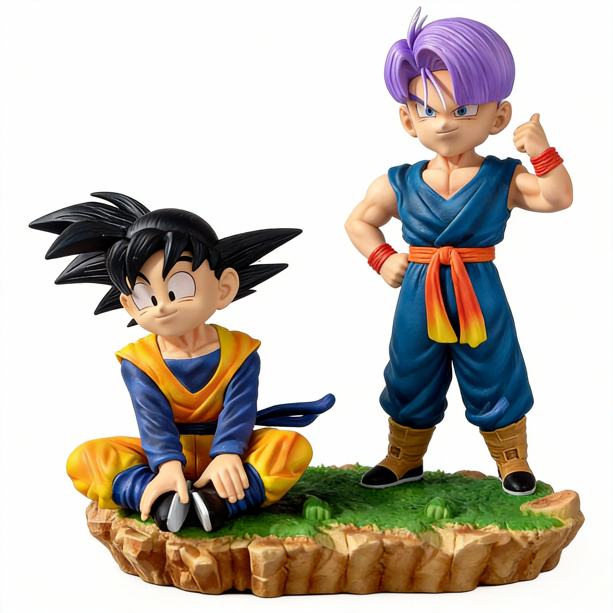 Dragon Ball Z Kid Goten & Trunks Dual-Portrait Desktop GK Statue Set - Cosplee