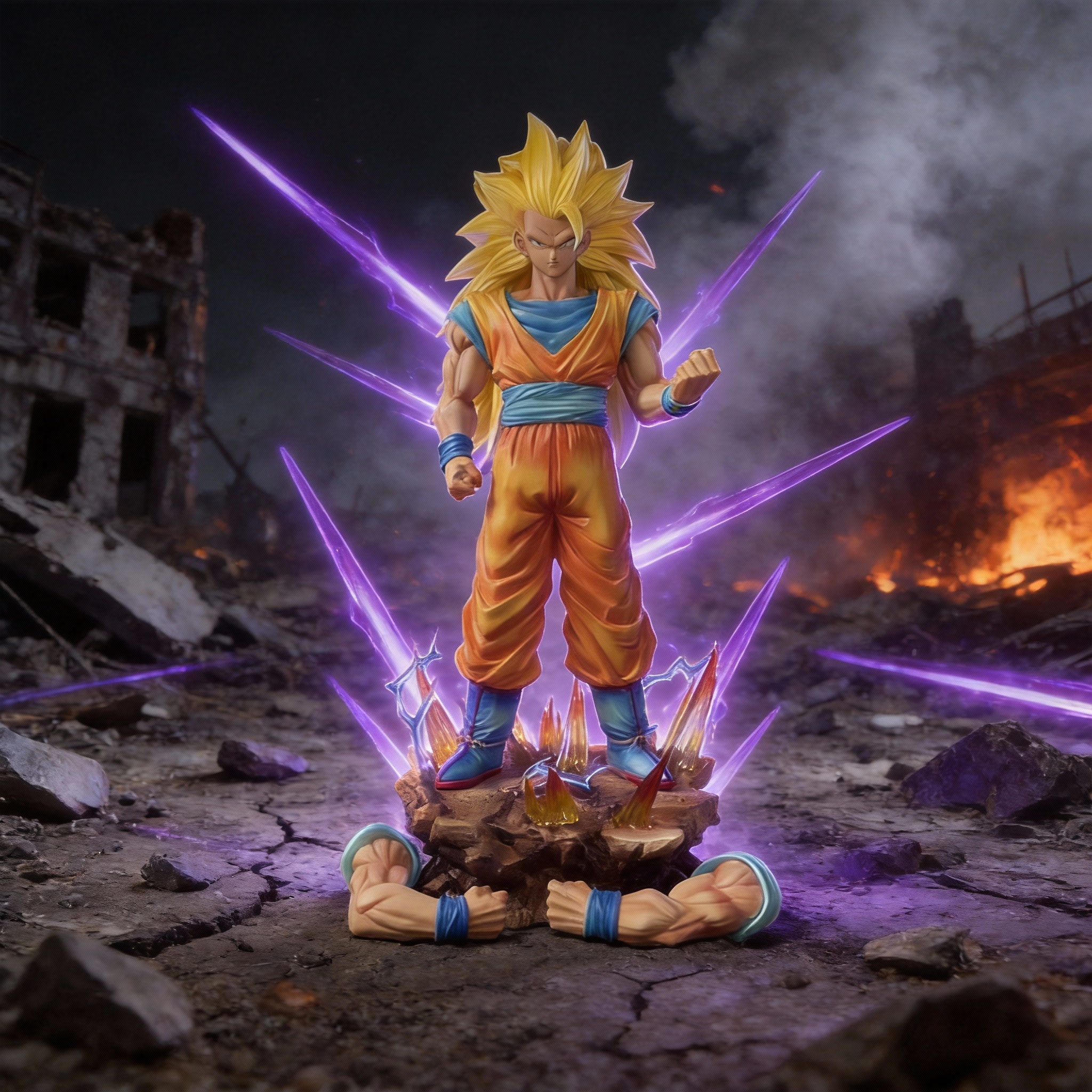 Dragon Ball Z ZW Infinite Power Super Saiyan 3 Goku Desktop GK Statue - Cosplee