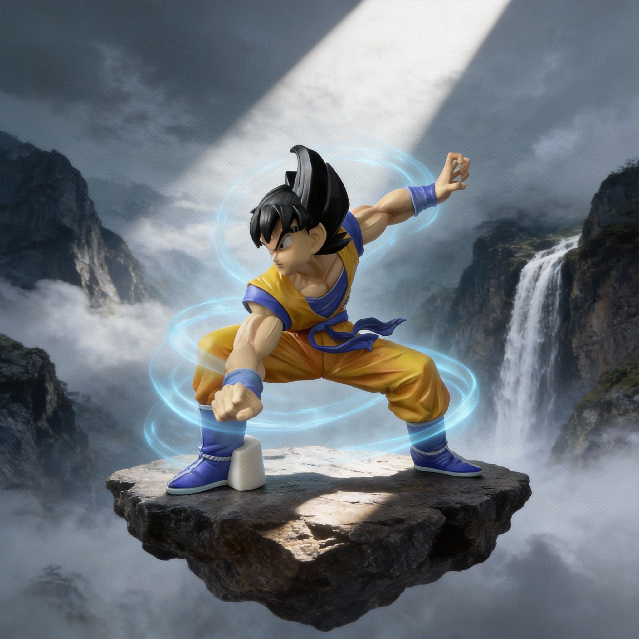 Dragon Ball Z PS Opening Pose Goku Super Saiyan Blue Kaioken GK Statue - Cosplee