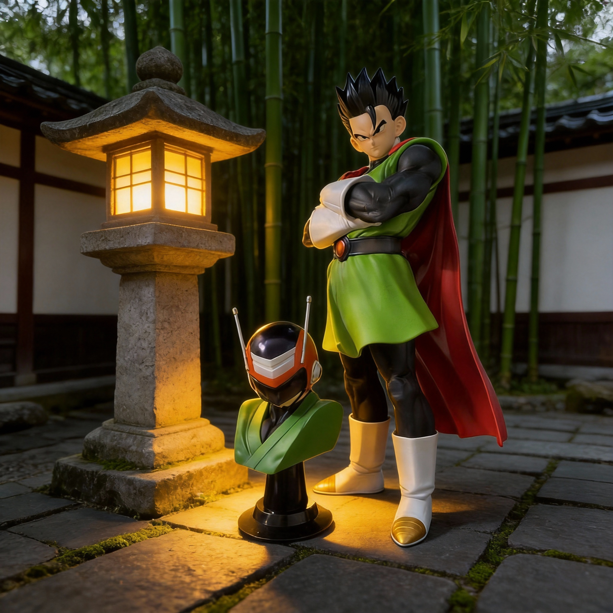 Ultimate Gohan (Great Saiyaman) Dual-Head Super Saiyan Desktop GK Statue - Dragon Ball Z - Cosplee